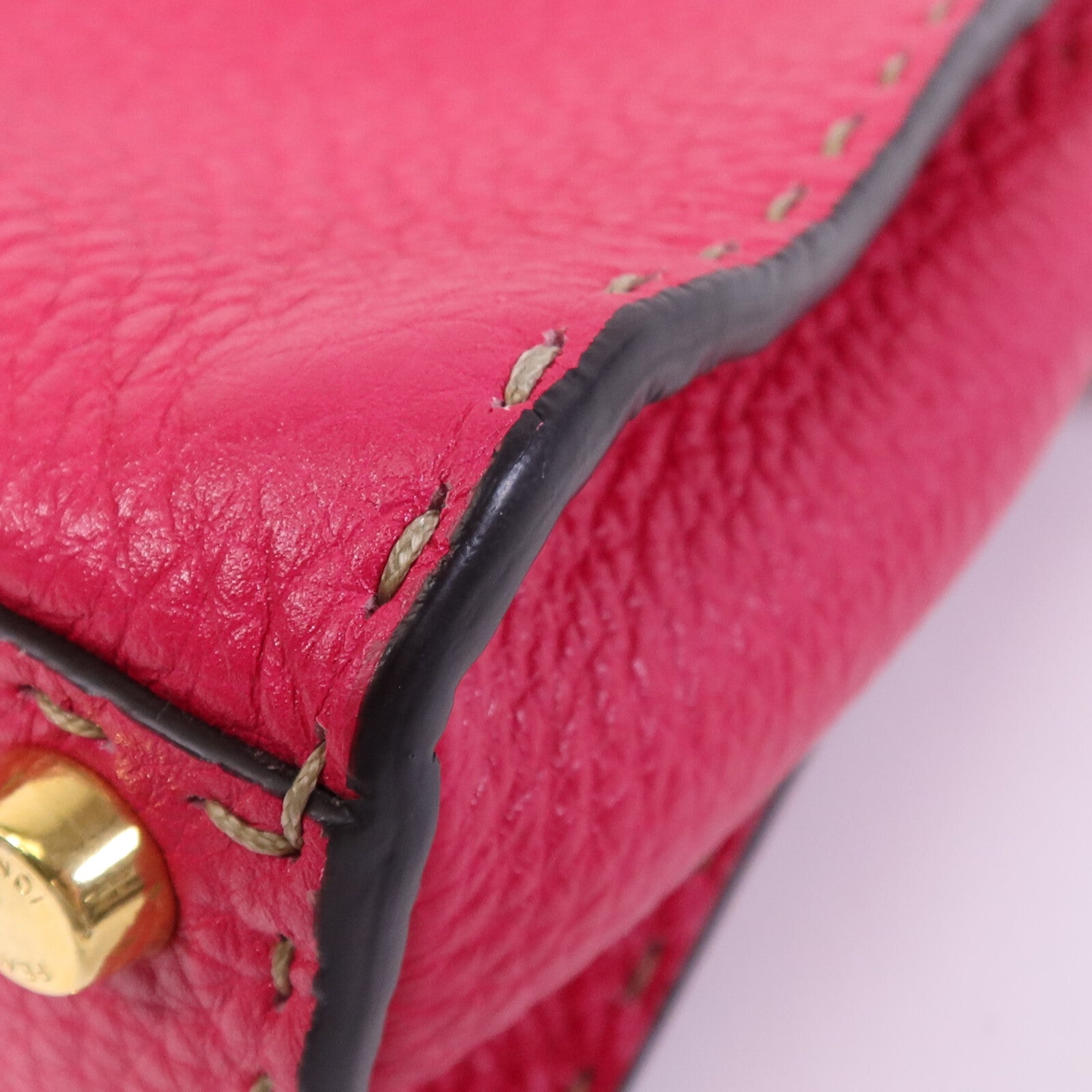 FENDI 牛皮皮革Selleria Peckaboo金扣手挽肩背兩用袋