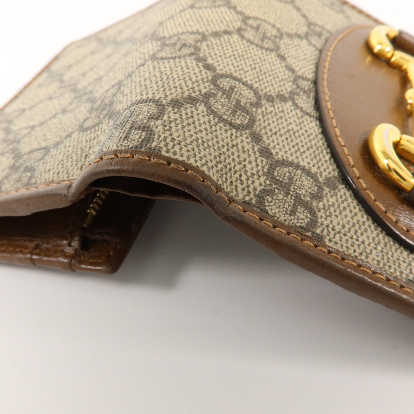 GUCCI 塗層帆布Horsebit 1955 Card Case Wallet錢包