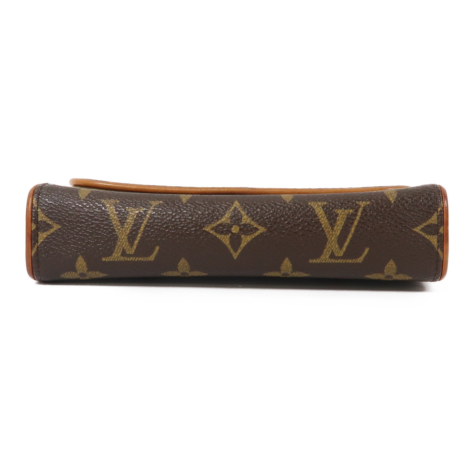 LOUIS VUITTON Monogram Pochette Florentine金扣手拿包啡色