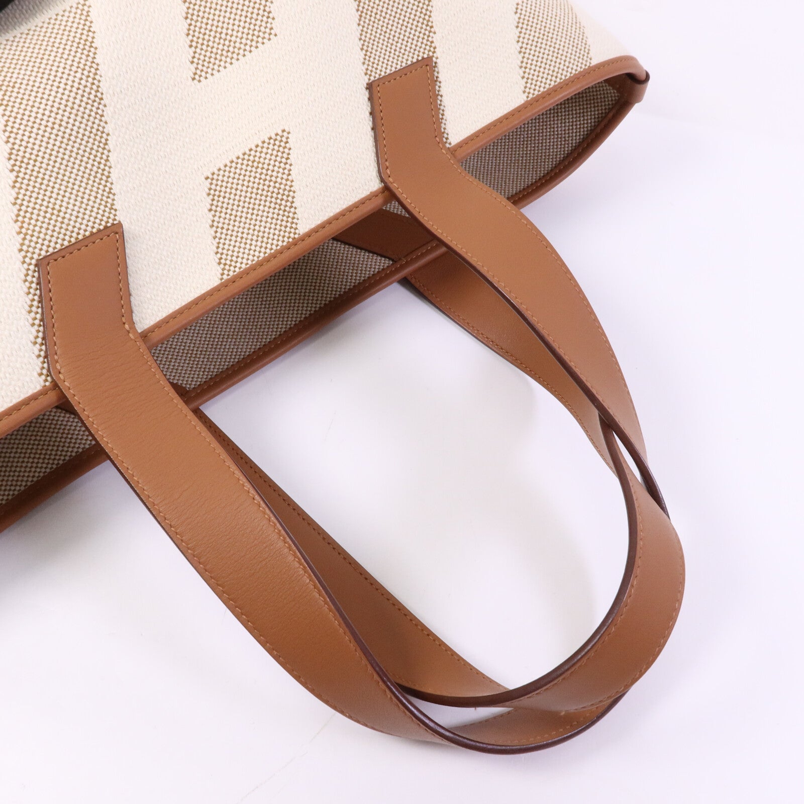 HERMES Toile H/Swift皮革Cabas H En Biais 40手挽袋