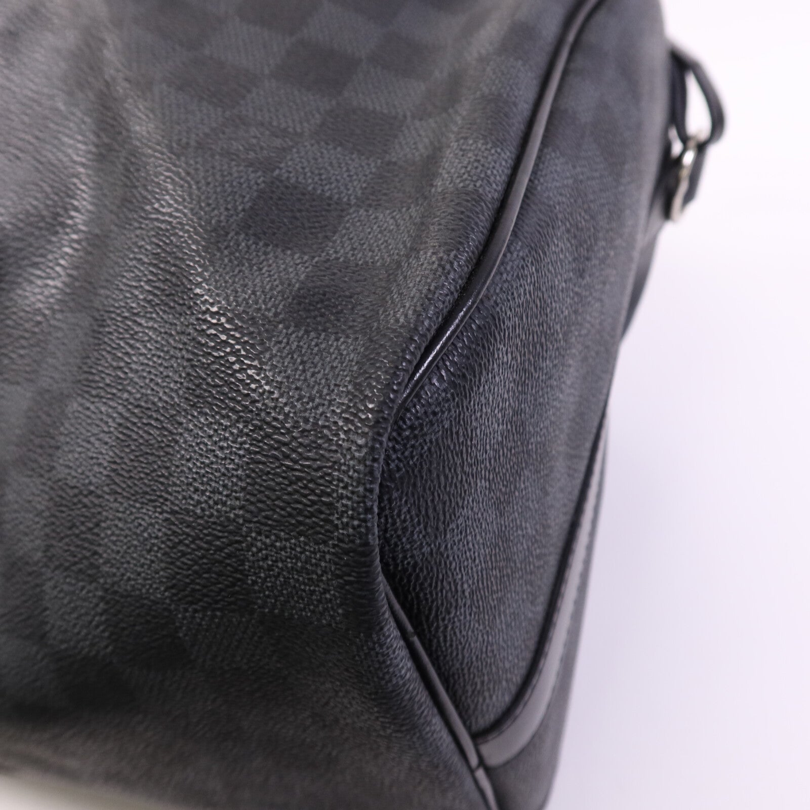 LOUIS VUITTON Damier Graphite Keepall 45 Bandouliere銀扣手挽肩背兩用袋