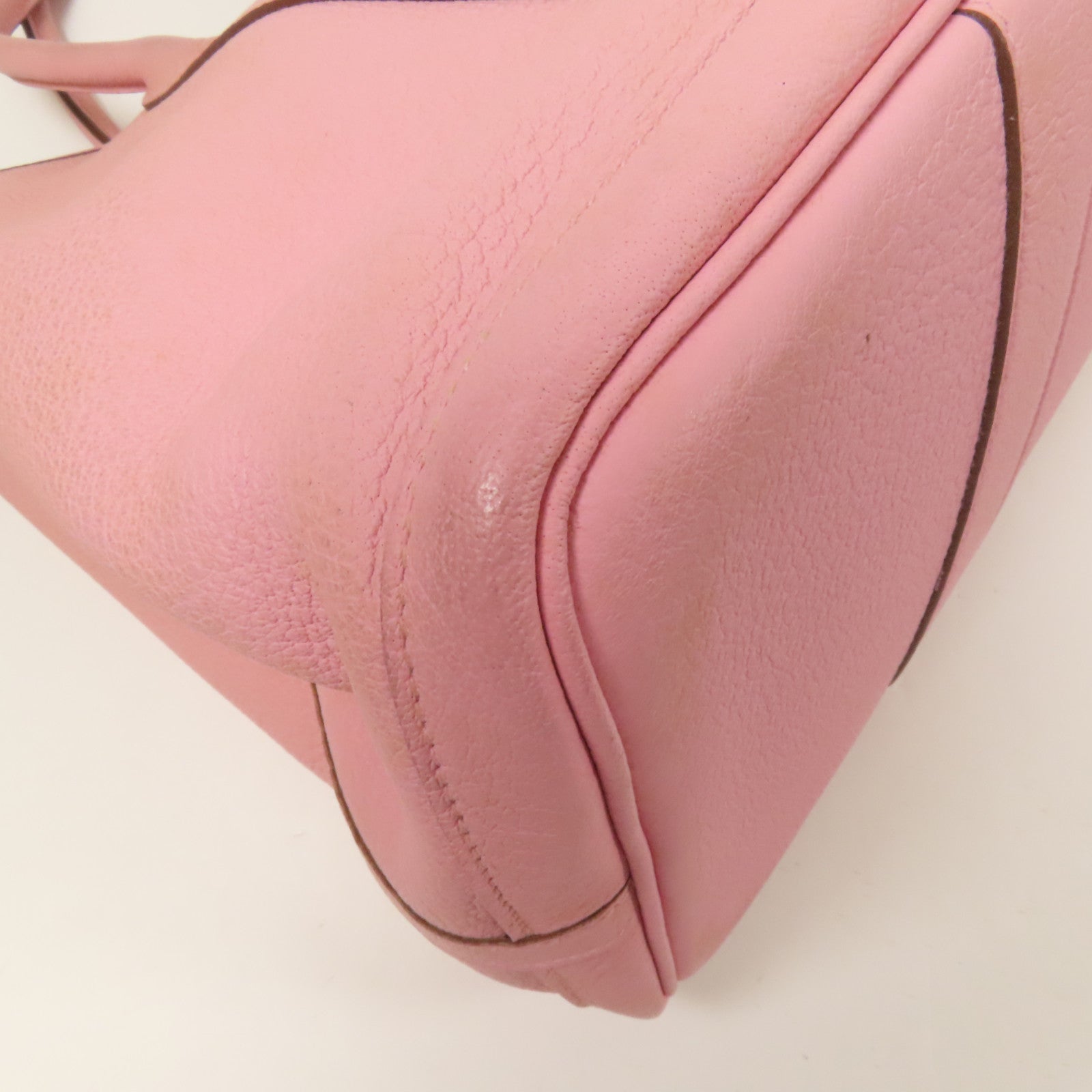 HERMES 【激減優惠】Negonda皮革Garden Party PM銀扣手挽袋Rose Sakura