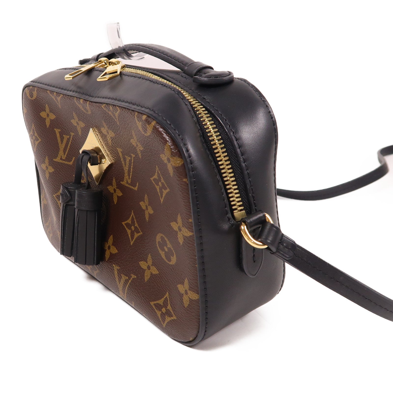 LOUIS VUITTON【激減優惠】 Monogram Saintonge金扣手挽袋棕色