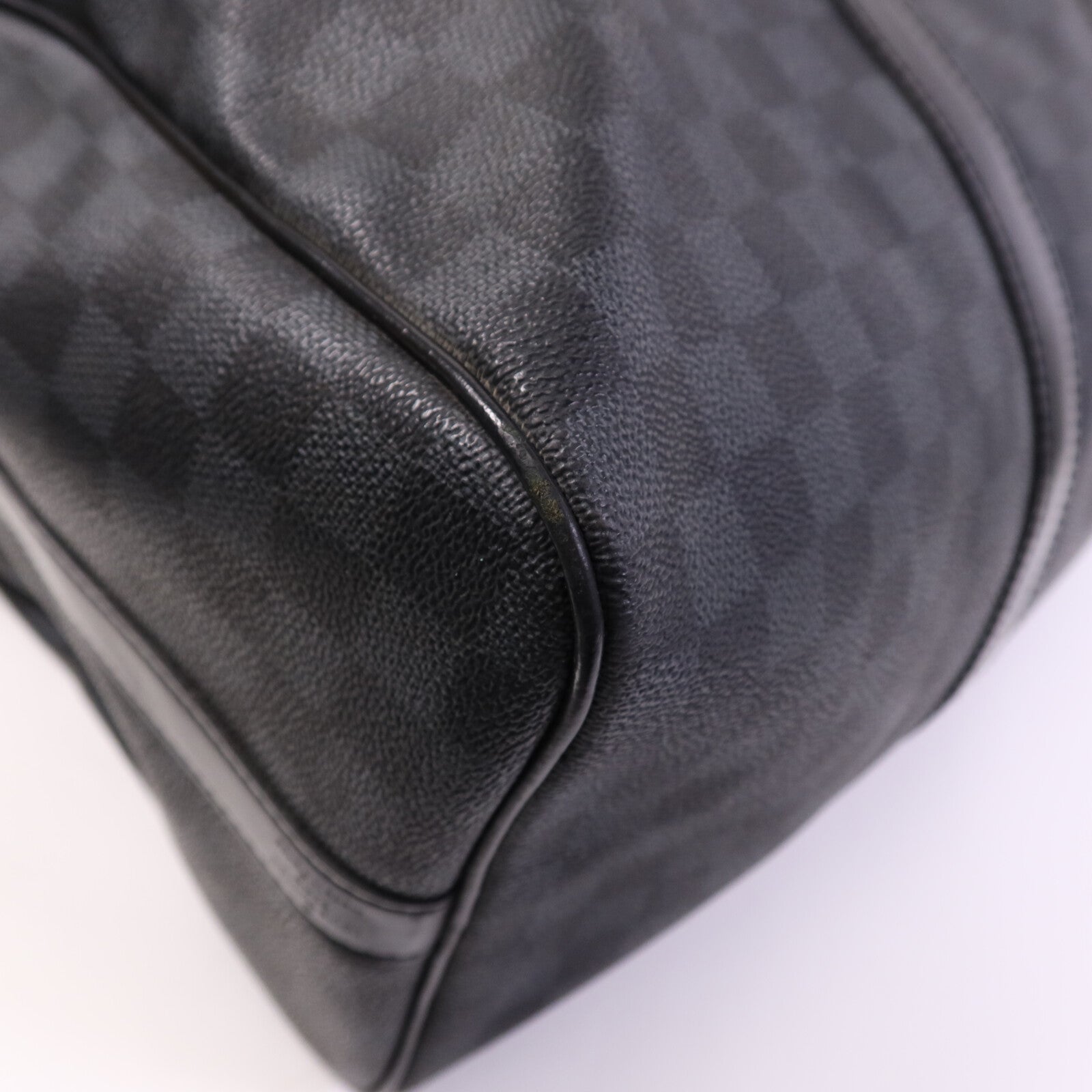 LOUIS VUITTON Damier Graphite Keepall 45 Bandouliere銀扣手挽肩背兩用袋