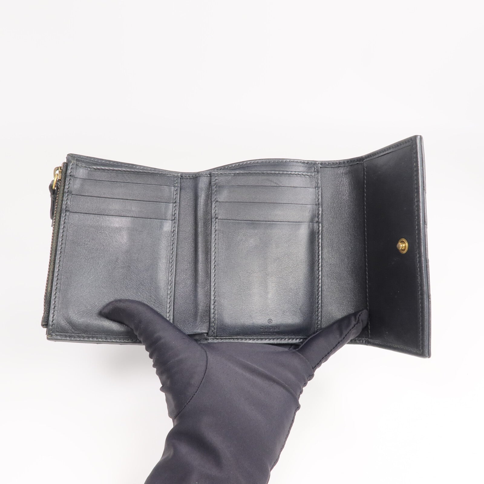 GUCCI 牛皮皮革Wallet金扣錢包