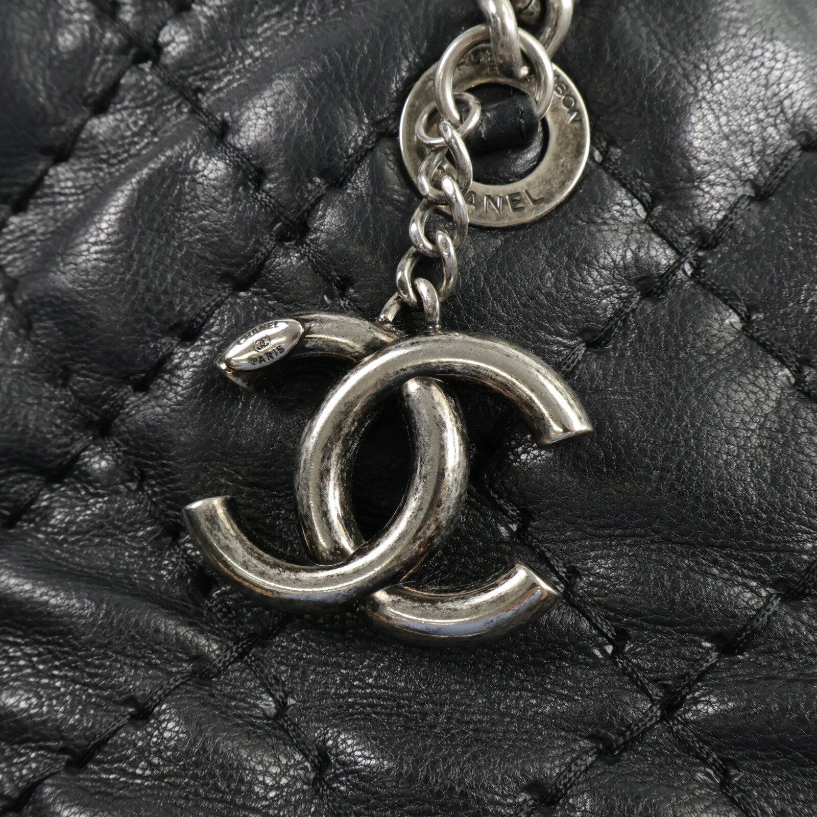 CHANEL 牛皮皮革Tote Bag鏈帶肩背袋
