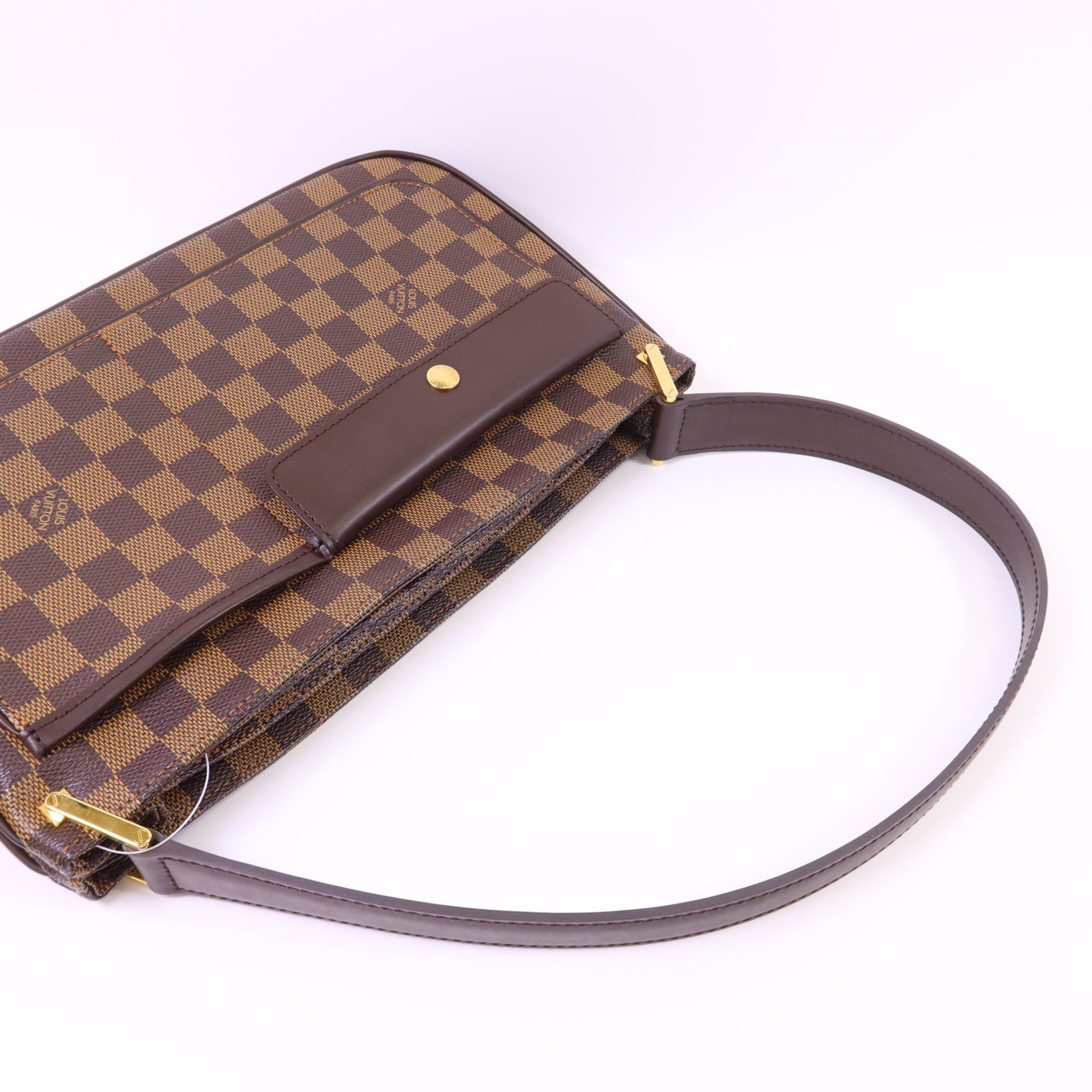LOUIS VUITTON Damier Aubagne金扣肩背袋