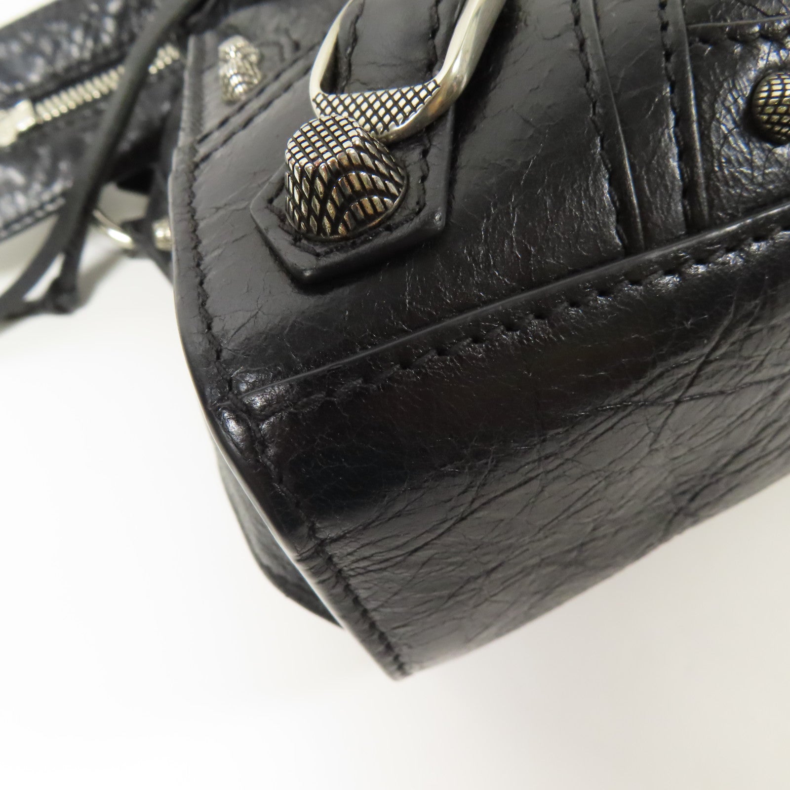 BALENCIAGA 牛皮皮革Neo Cagole XS銀扣手挽肩背兩用袋