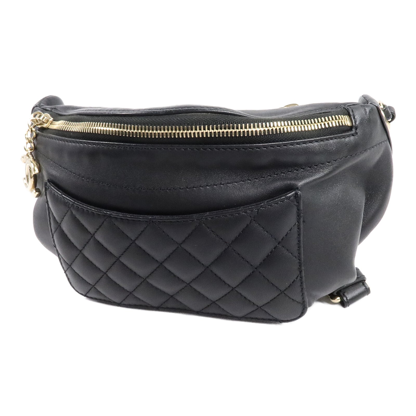 CHANEL 羊皮皮革Chain Belt Bag腰包