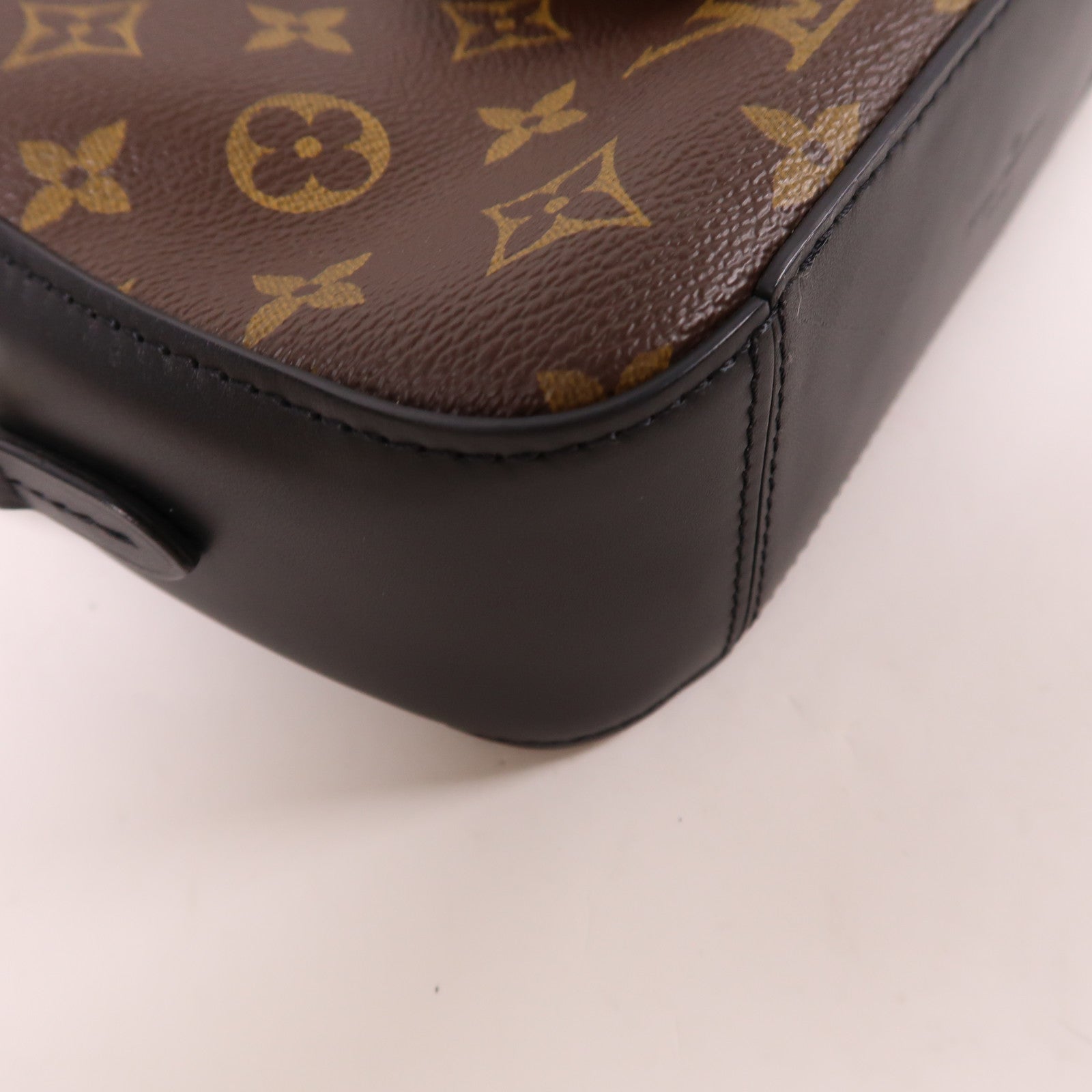 LOUIS VUITTON【激減優惠】 Monogram Saintonge金扣手挽袋棕色