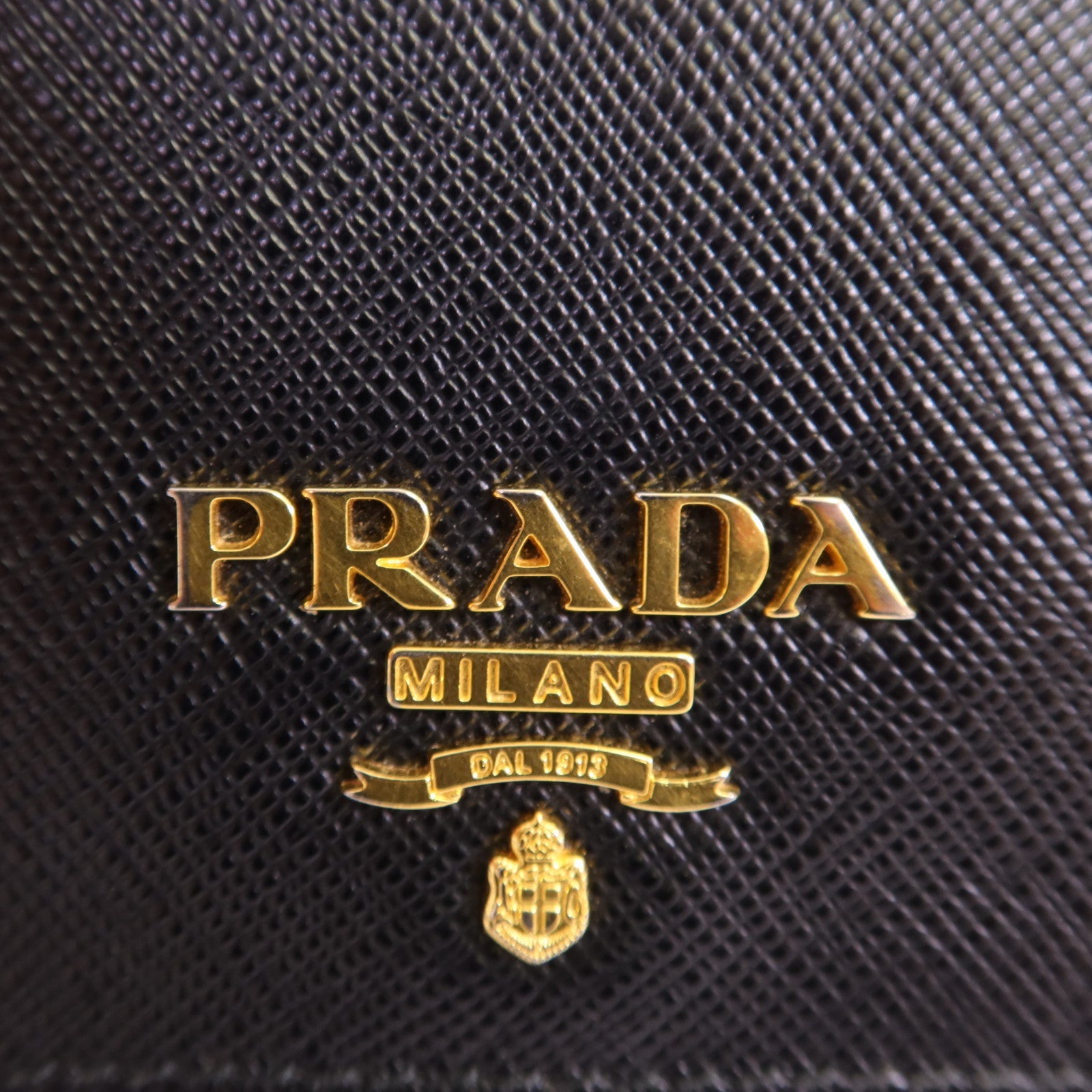 PRADA Saffiano皮革Long Wallet金扣長錢包