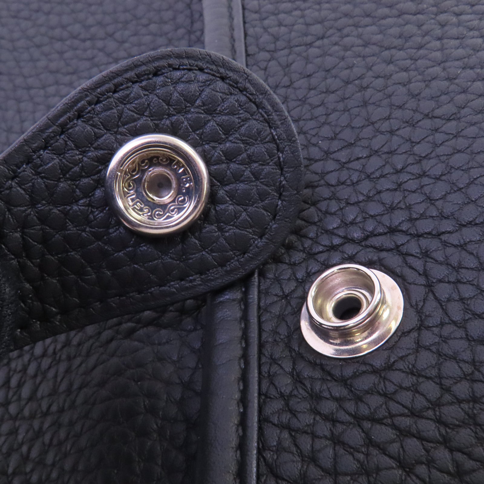 HERMES Clemence皮革Evelyne PM銀扣肩背袋