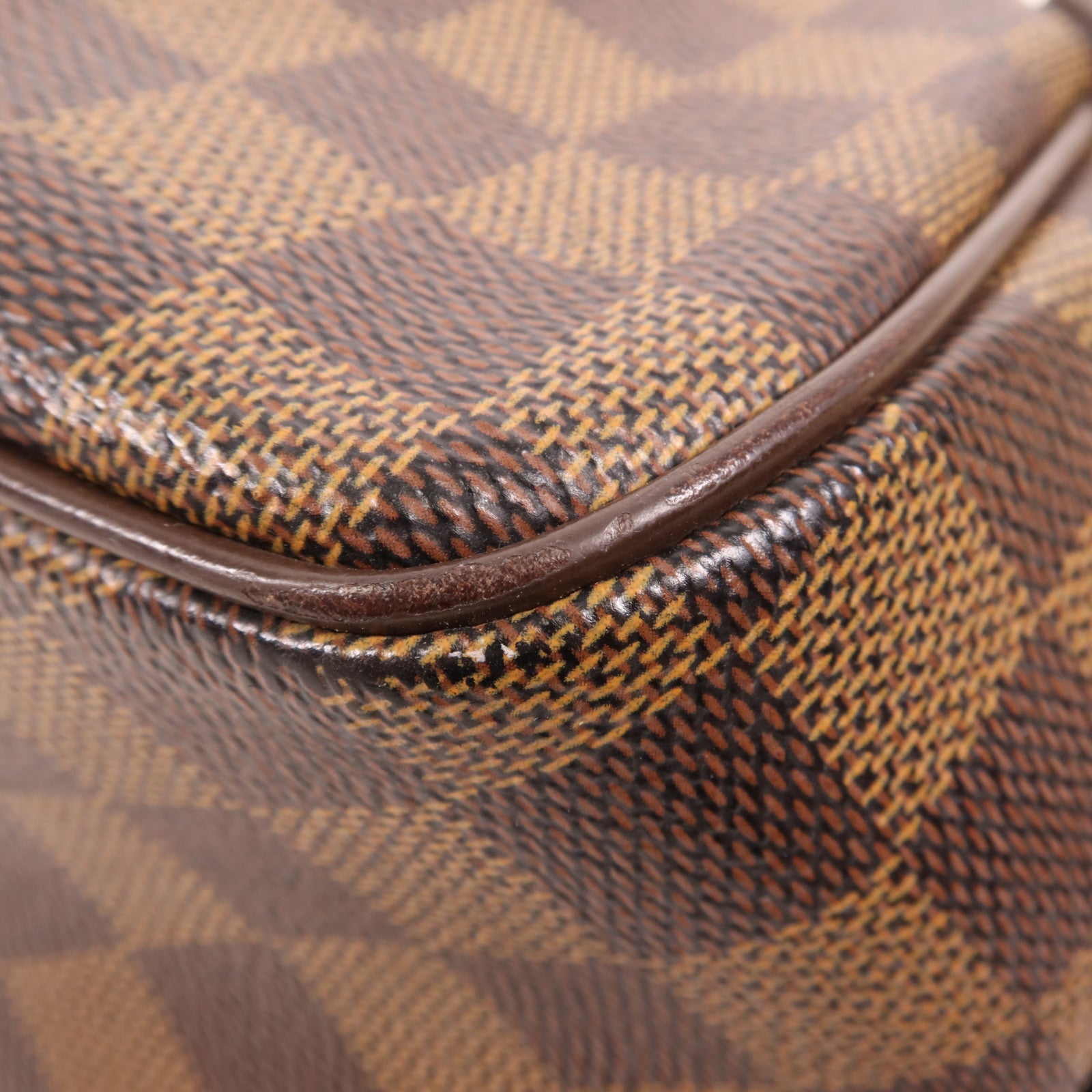 LOUIS VUITTON Damier Belem PM金扣手挽袋