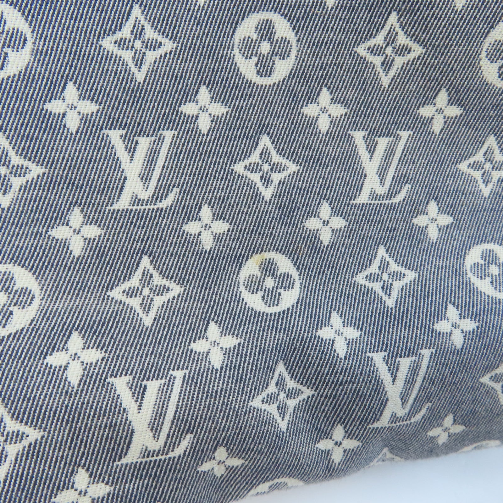 LOUIS VUITTON 帆布Balladr MM金扣肩背袋藍色/白色