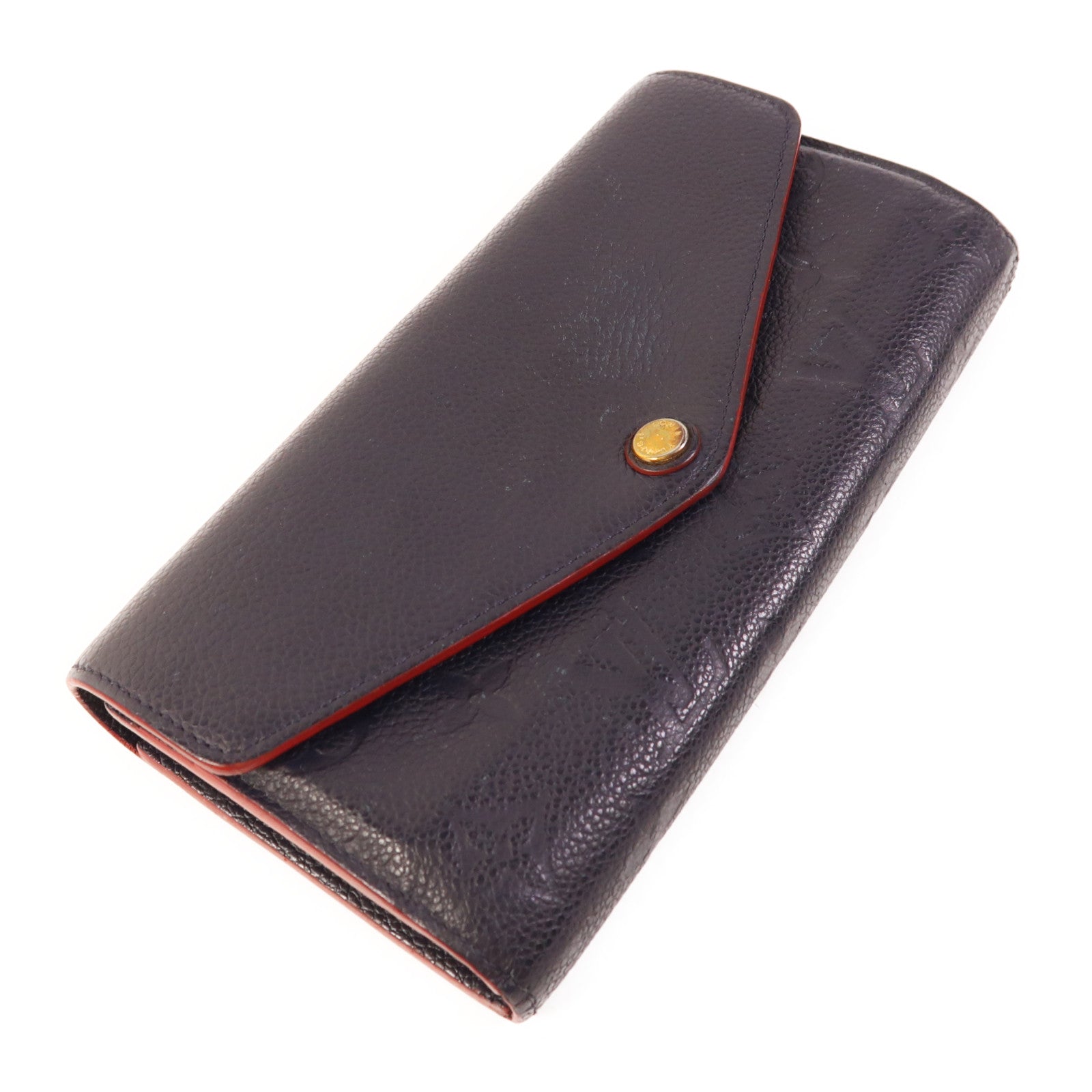 LOUIS VUITTON Monogram Empreinte Sarah Long Wallet金扣長錢包