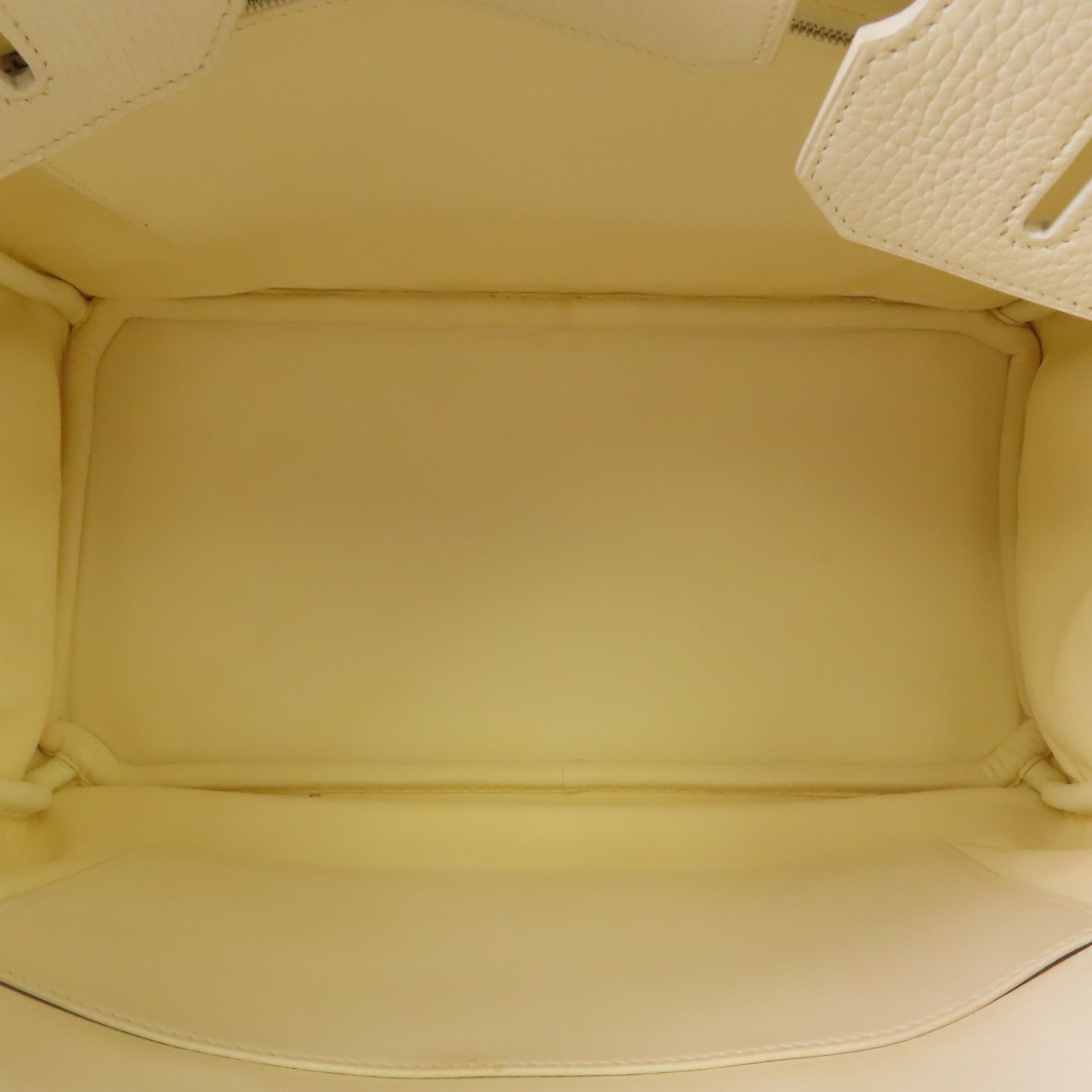 HERMES Clemence皮革Birkin 35銀扣手挽袋White