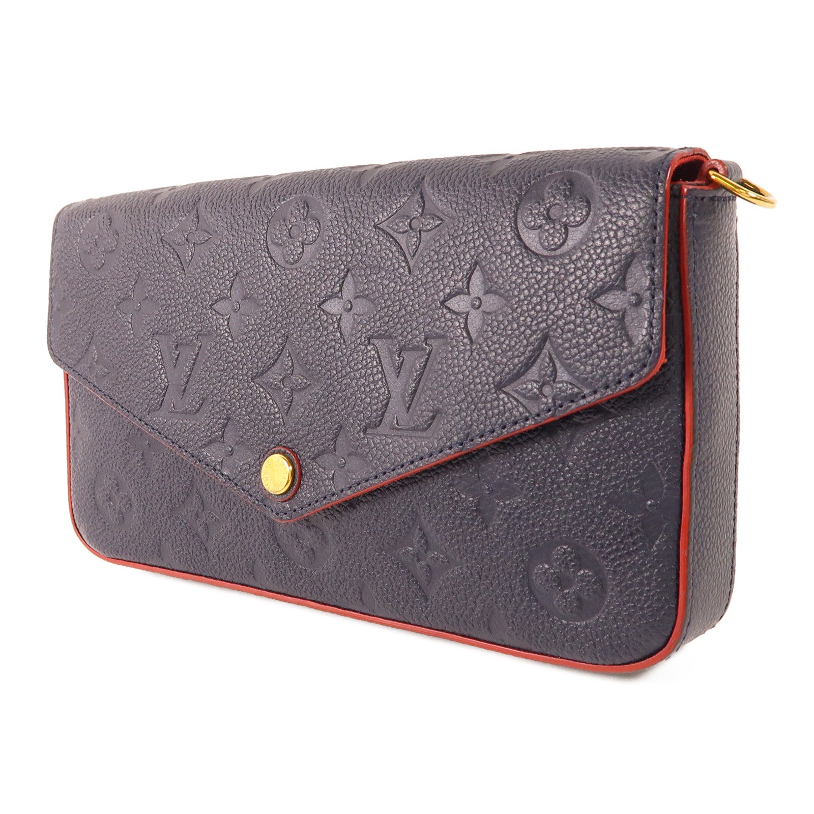 LOUIS VUITTON 【激減優惠】Monogram Empreinte Pochette Felicie金扣肩背袋