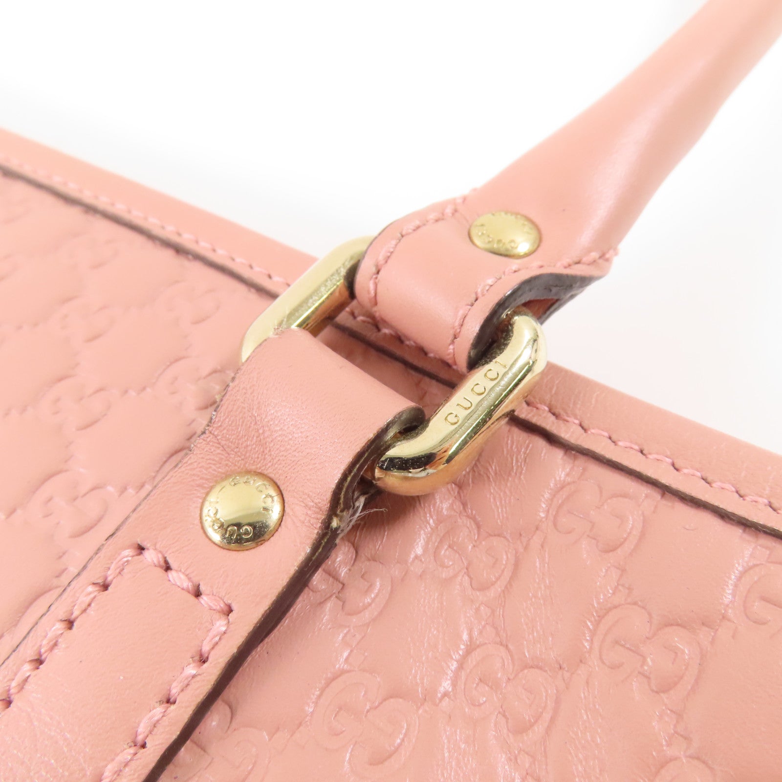 GUCCI 皮革Micro Guccissima Tote Bag金扣手挽袋
