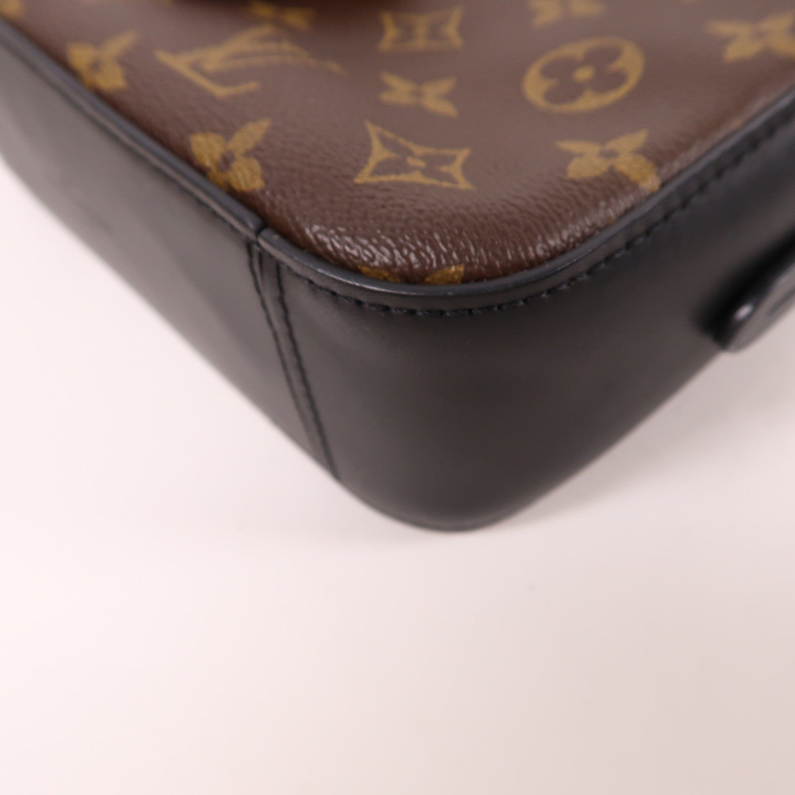LOUIS VUITTON【激減優惠】 Monogram Saintonge金扣手挽袋棕色