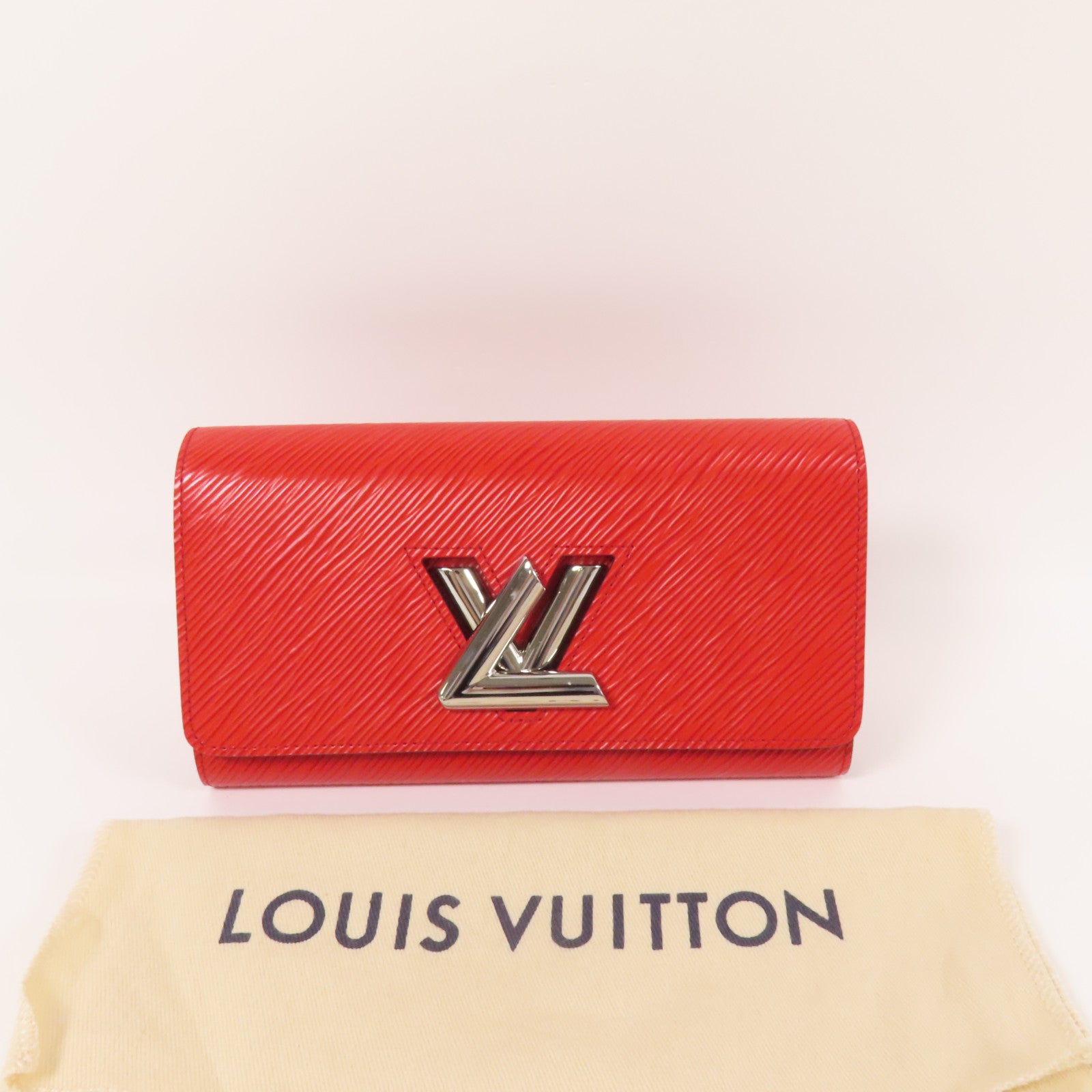 LOUIS VUITTON Epi Twist Wallet銀扣長錢包