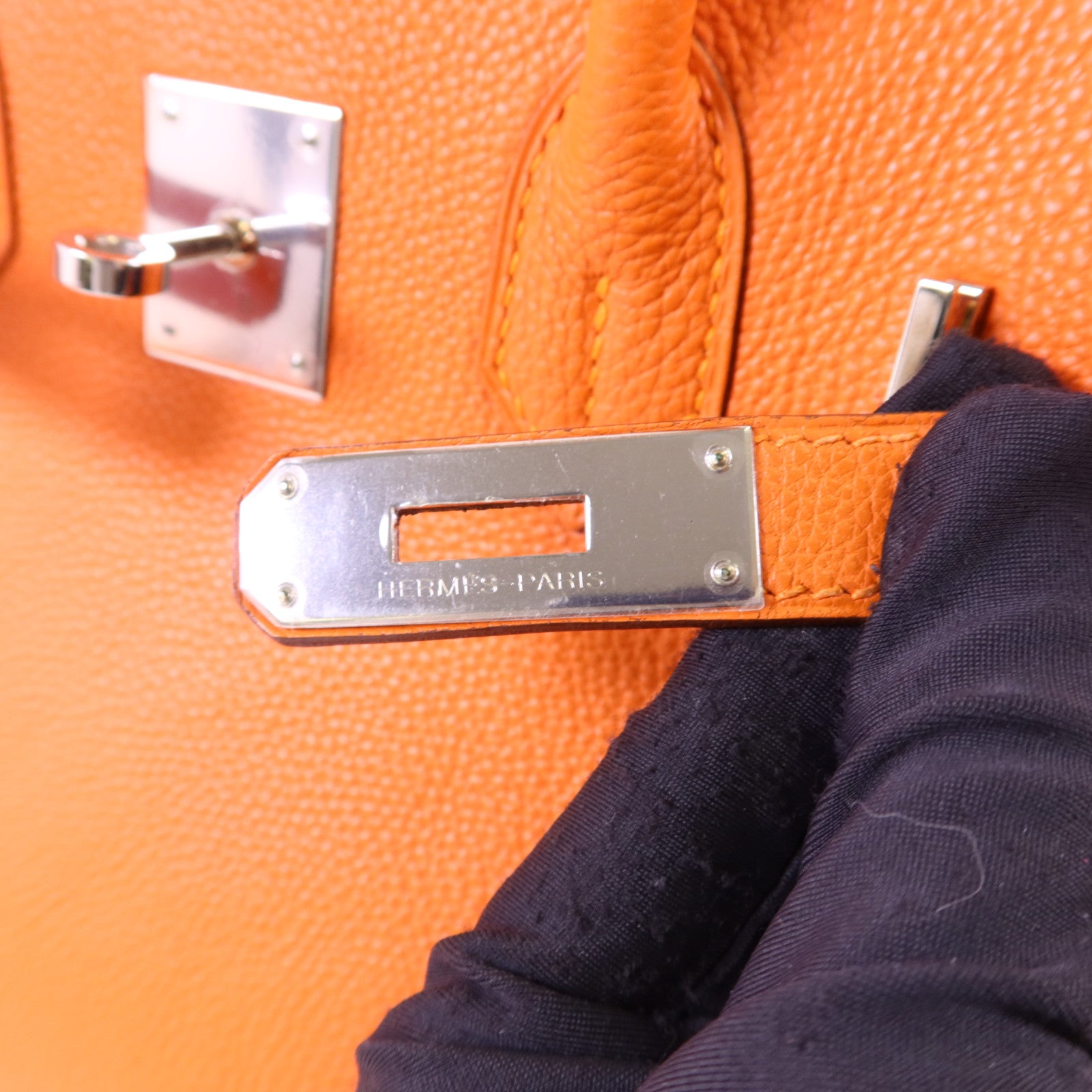 HERMES Togo皮革Birkin 30銀扣手挽袋