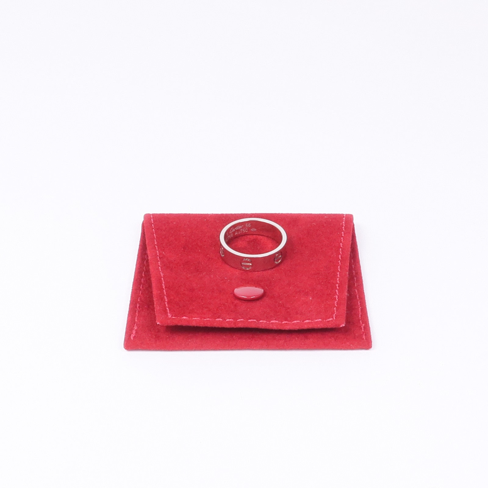 CARTIER 18K白金Love Ring戒指Cartier#56/US#7.5