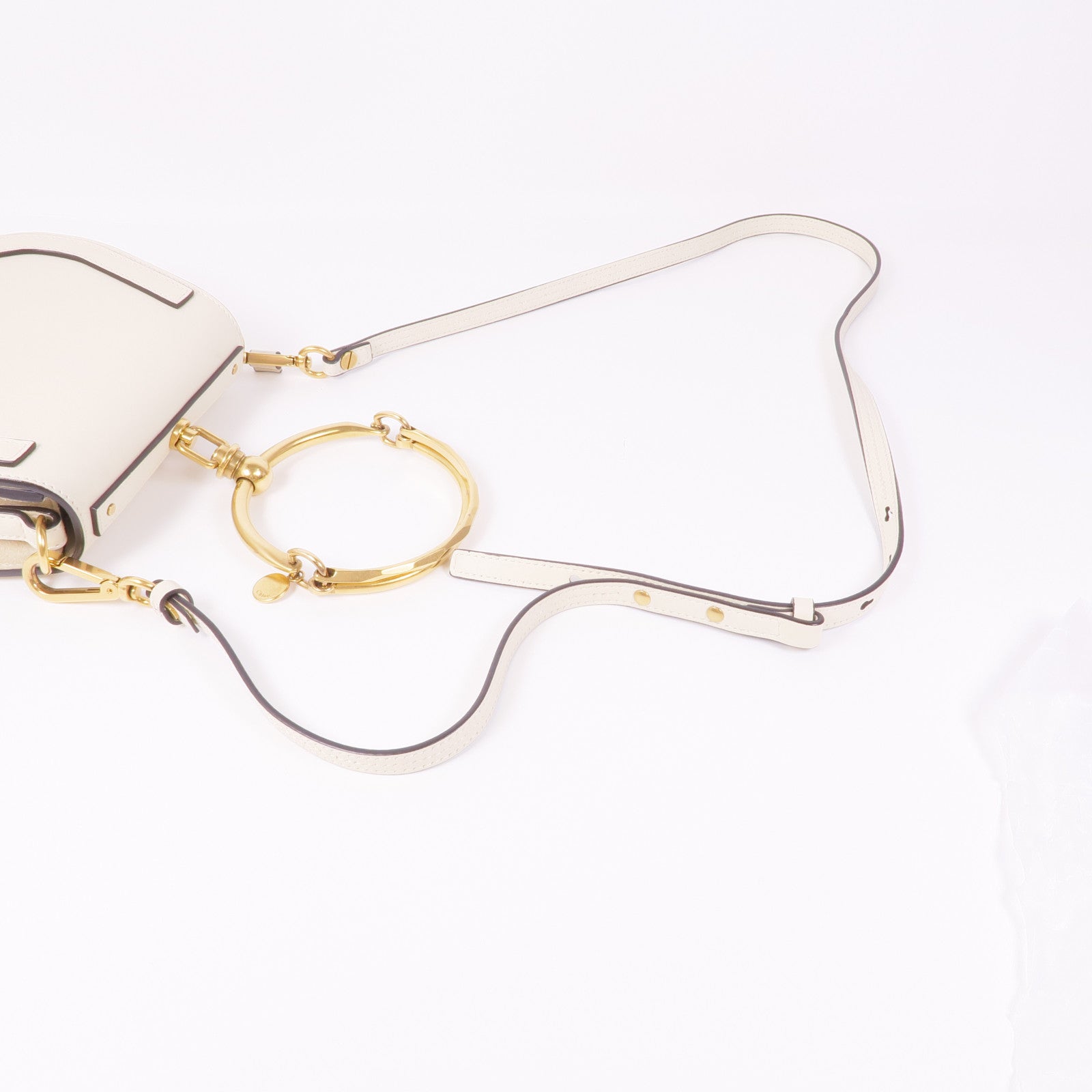 Chloe 牛皮皮革Nile金扣手挽肩背兩用袋