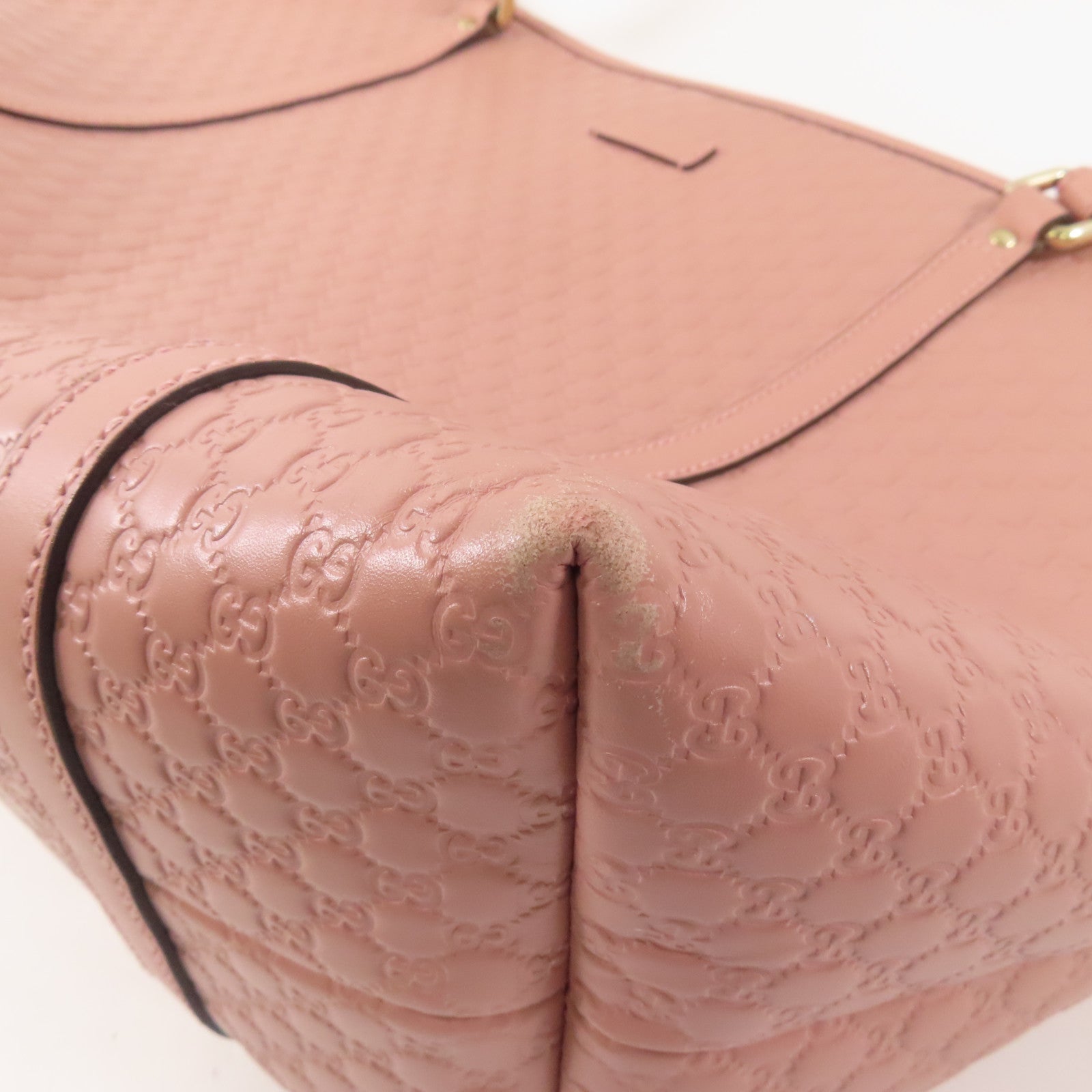 GUCCI 皮革Micro Guccissima Tote Bag金扣手挽袋