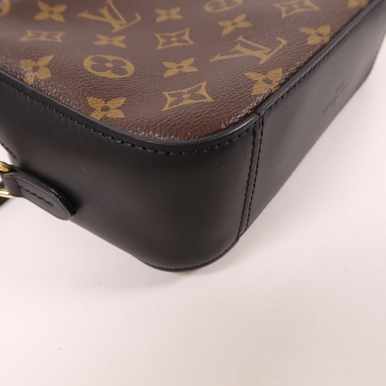 LOUIS VUITTON【激減優惠】 Monogram Saintonge金扣手挽袋棕色