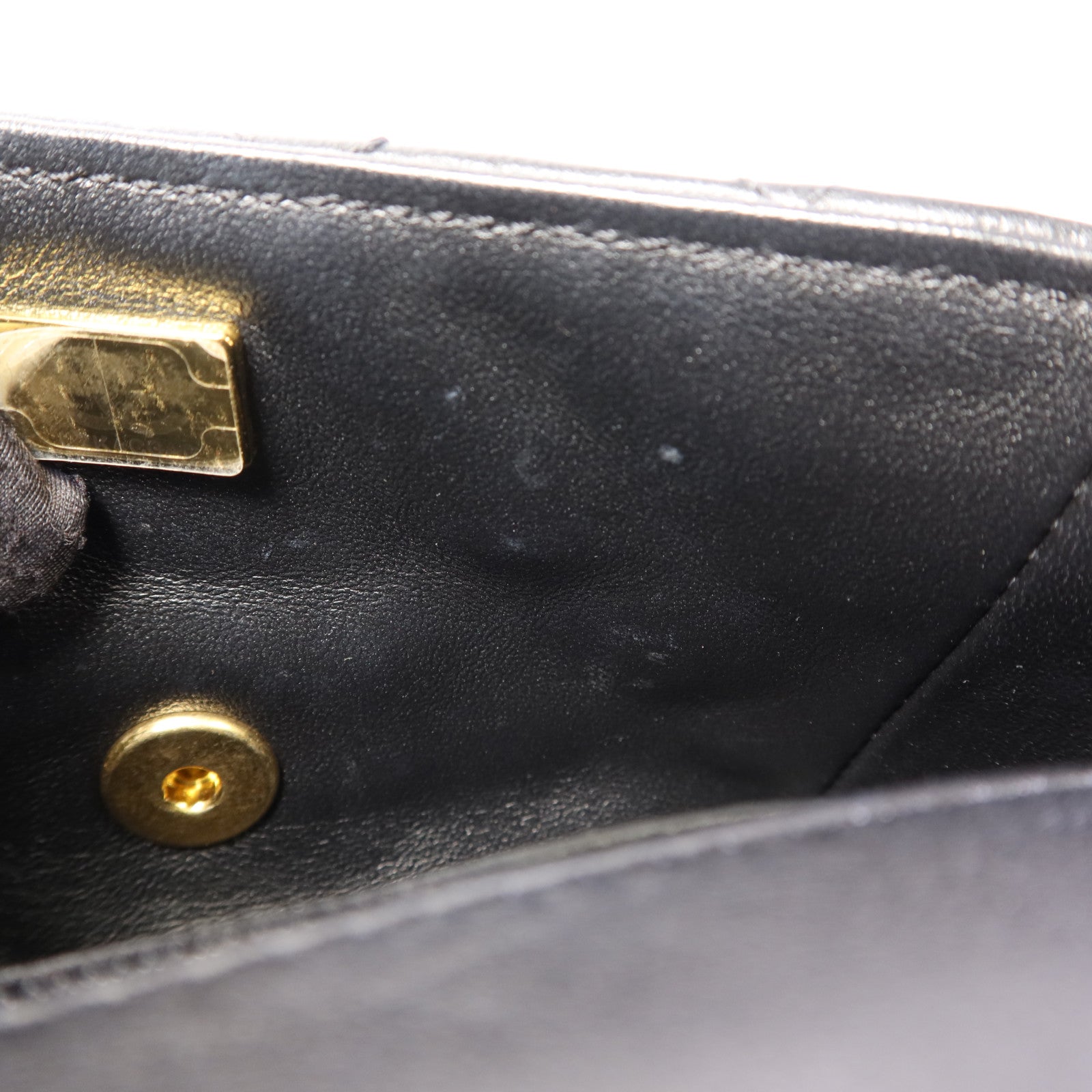 CHANEL 羊皮皮革Mini Flap Bag金扣鏈帶肩背袋