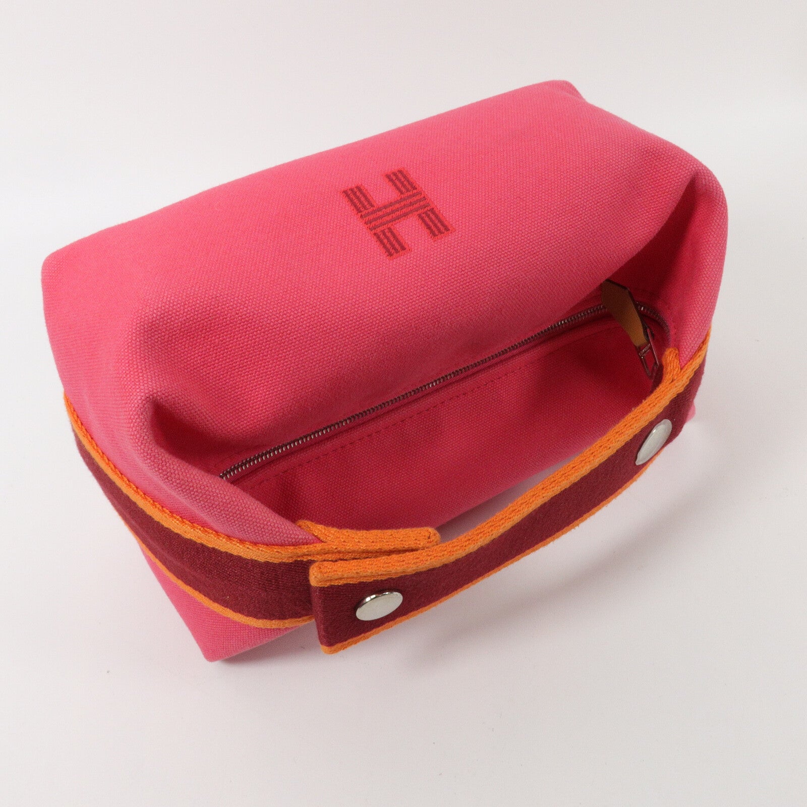 HERMES 帆布Bride A Brac GM手挽袋Hibiscus