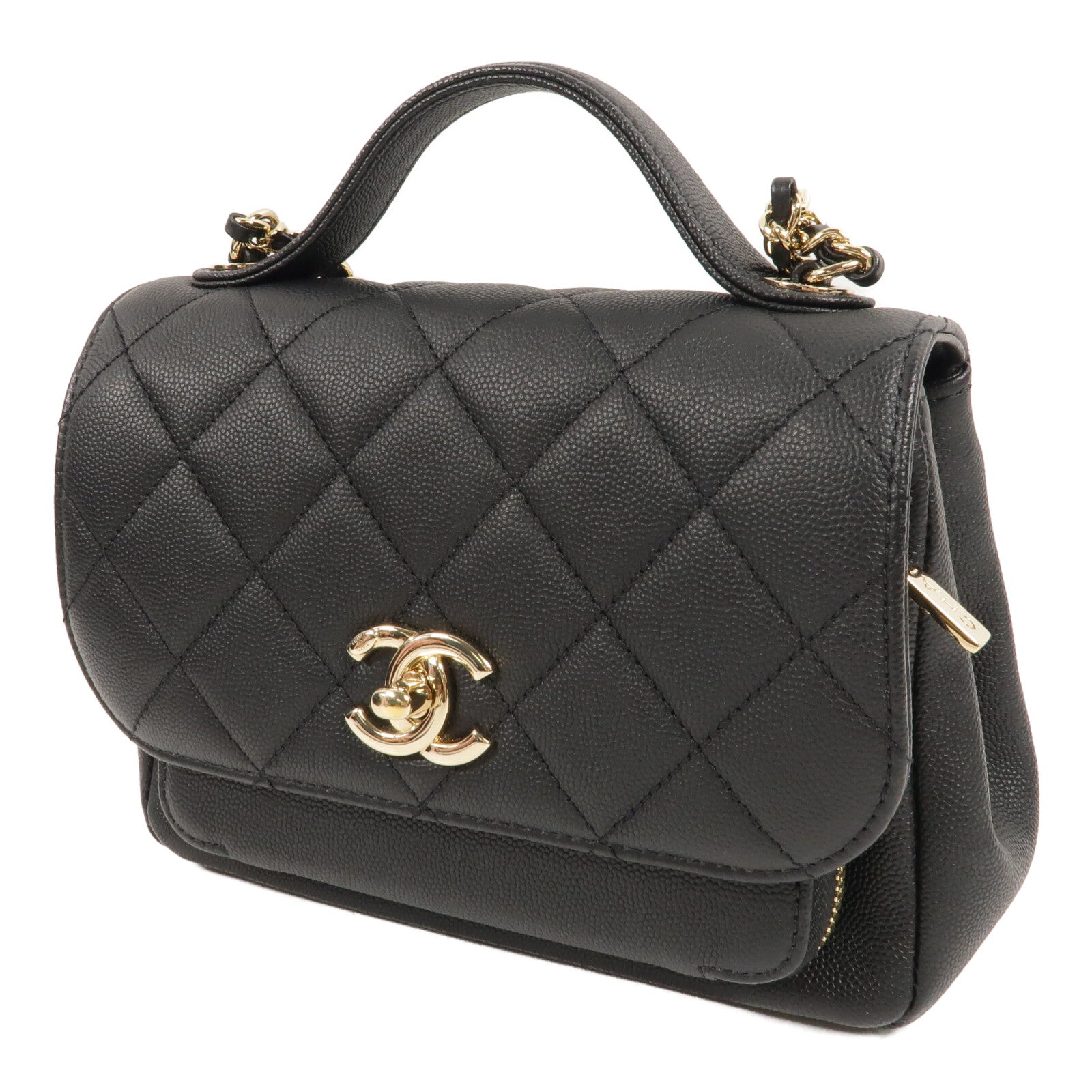 CHANEL 牛皮皮革Mini Business Affinity手挽肩背兩用袋