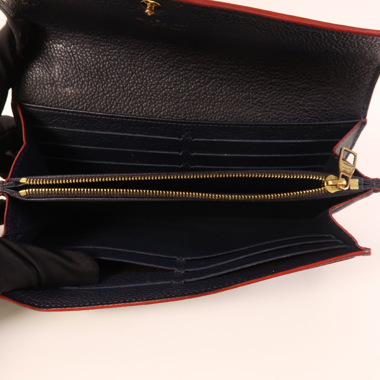 LOUIS VUITTON Monogram Empreinte Sarah Long Wallet金扣長錢包