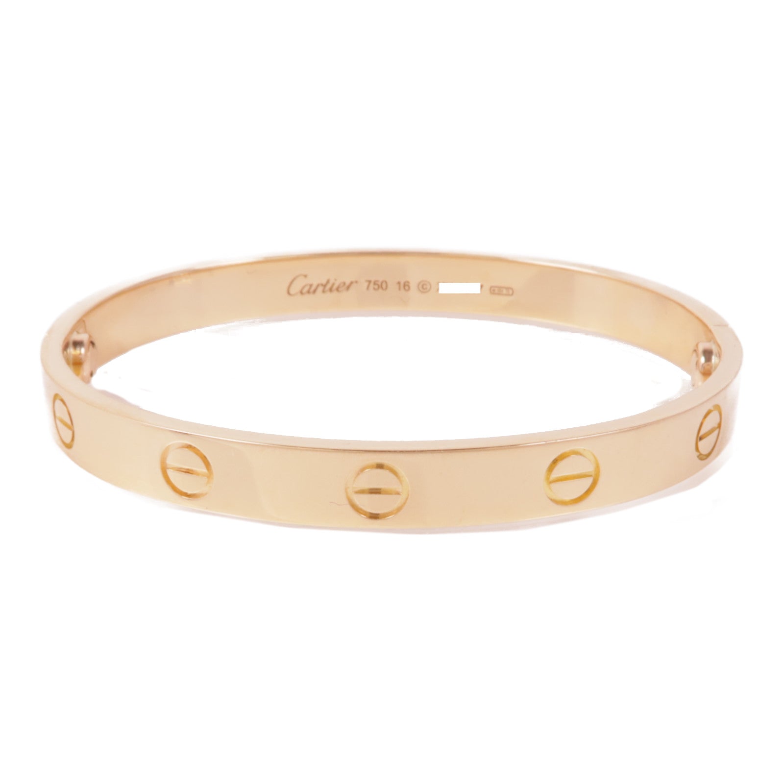 CARTIER 18K玫瑰金Love Bracelet手鐲Cartier#16