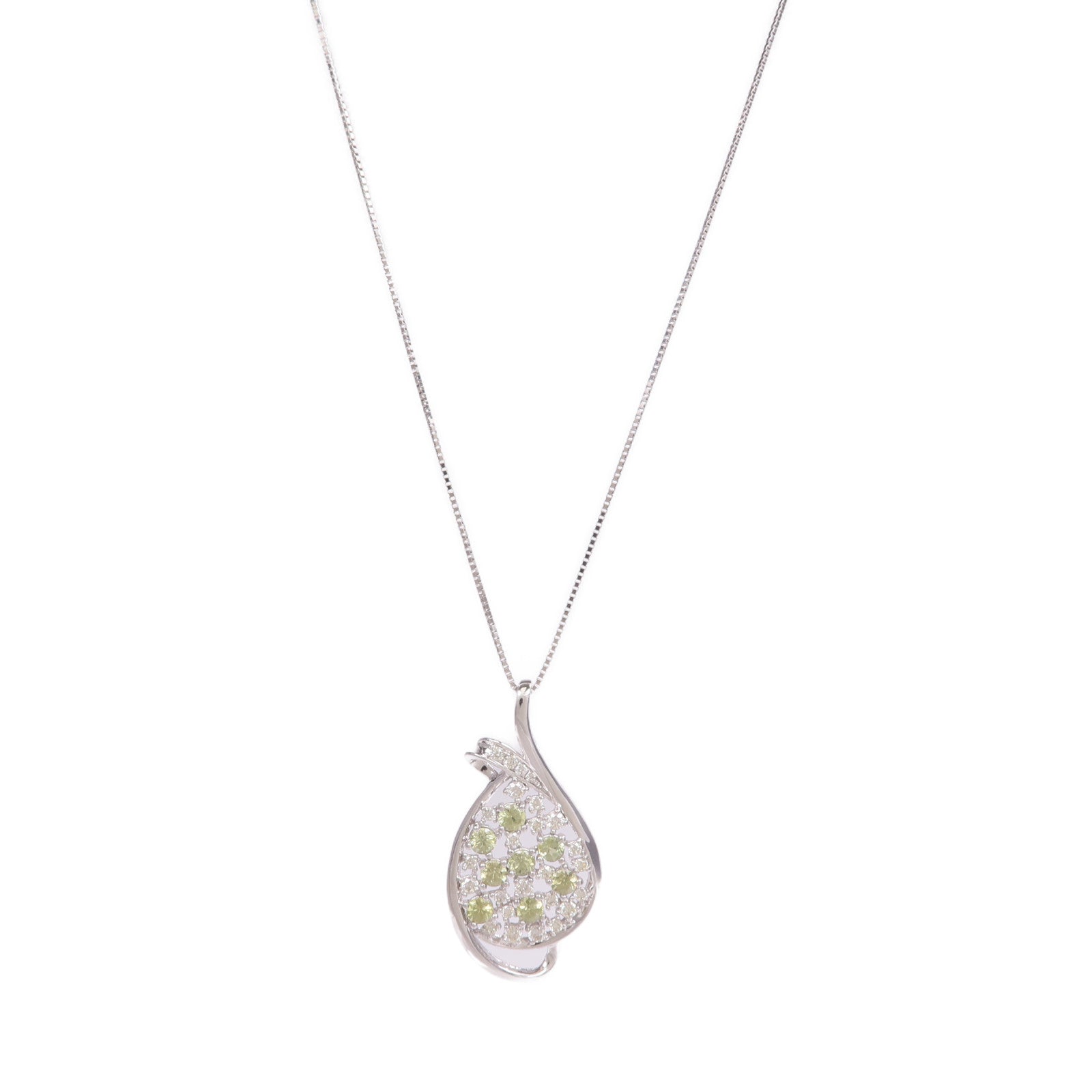 JEWELRY 【激減優惠】PT950/PT850鉑金Demantoid Garnet Diamond Necklace翠榴石/鑽石項鍊