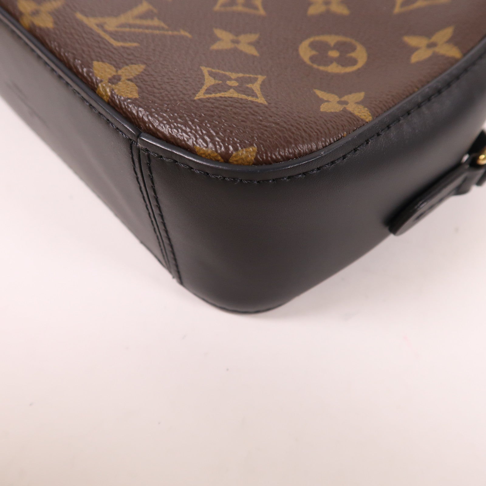 LOUIS VUITTON【激減優惠】 Monogram Saintonge金扣手挽袋棕色