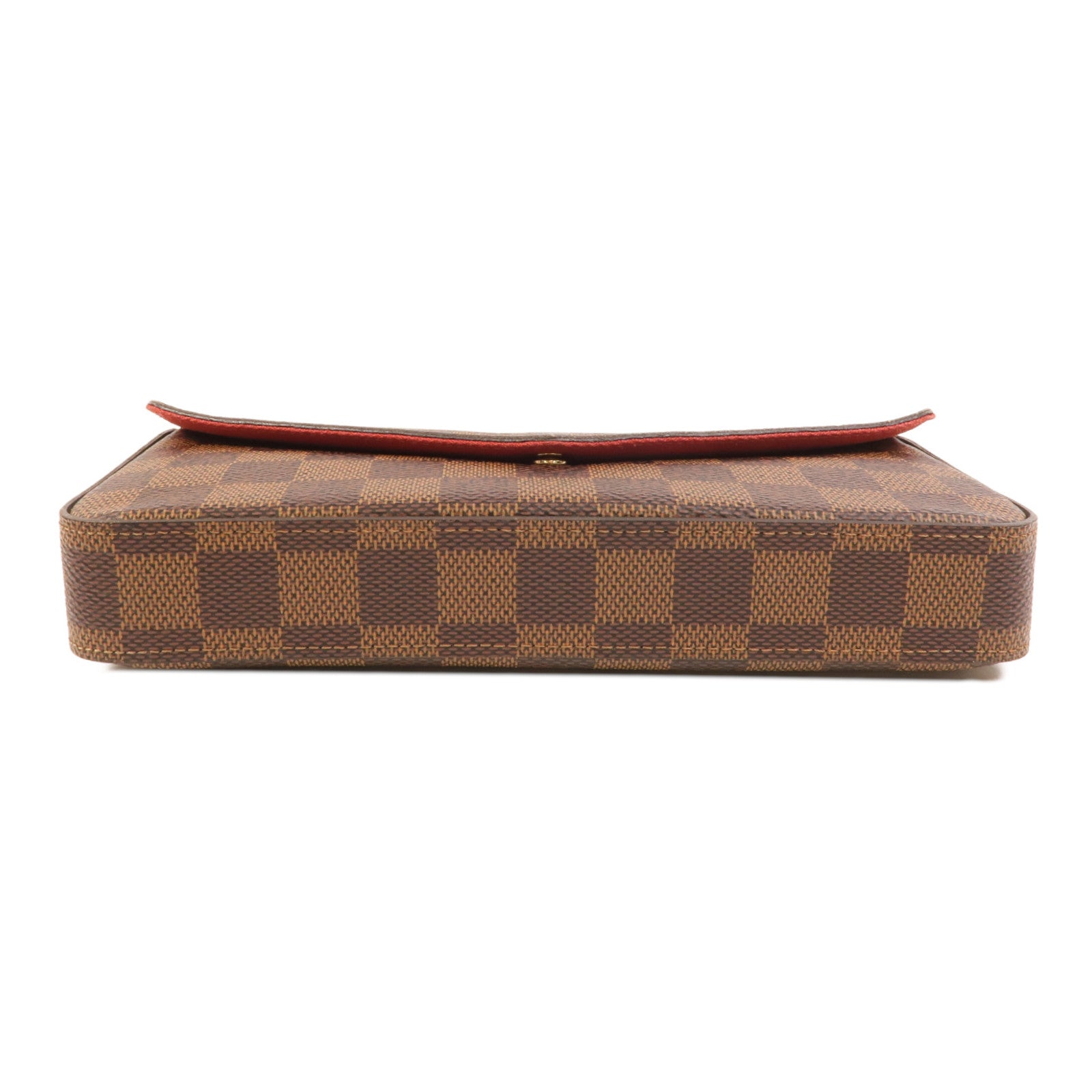 LOUIS VUITTON Damier Pochette Felicie金扣鏈帶肩背袋
