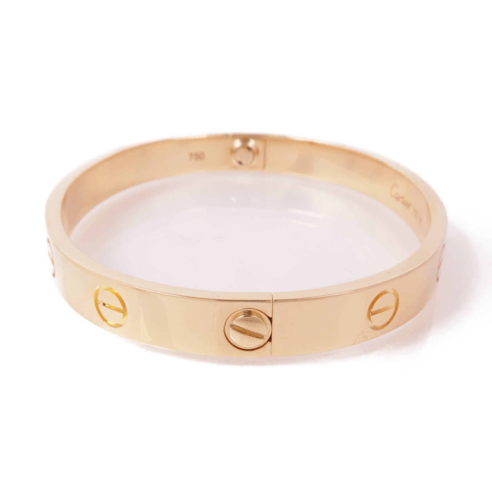 CARTIER 18K玫瑰金Love Bracelet手鐲Cartier#16