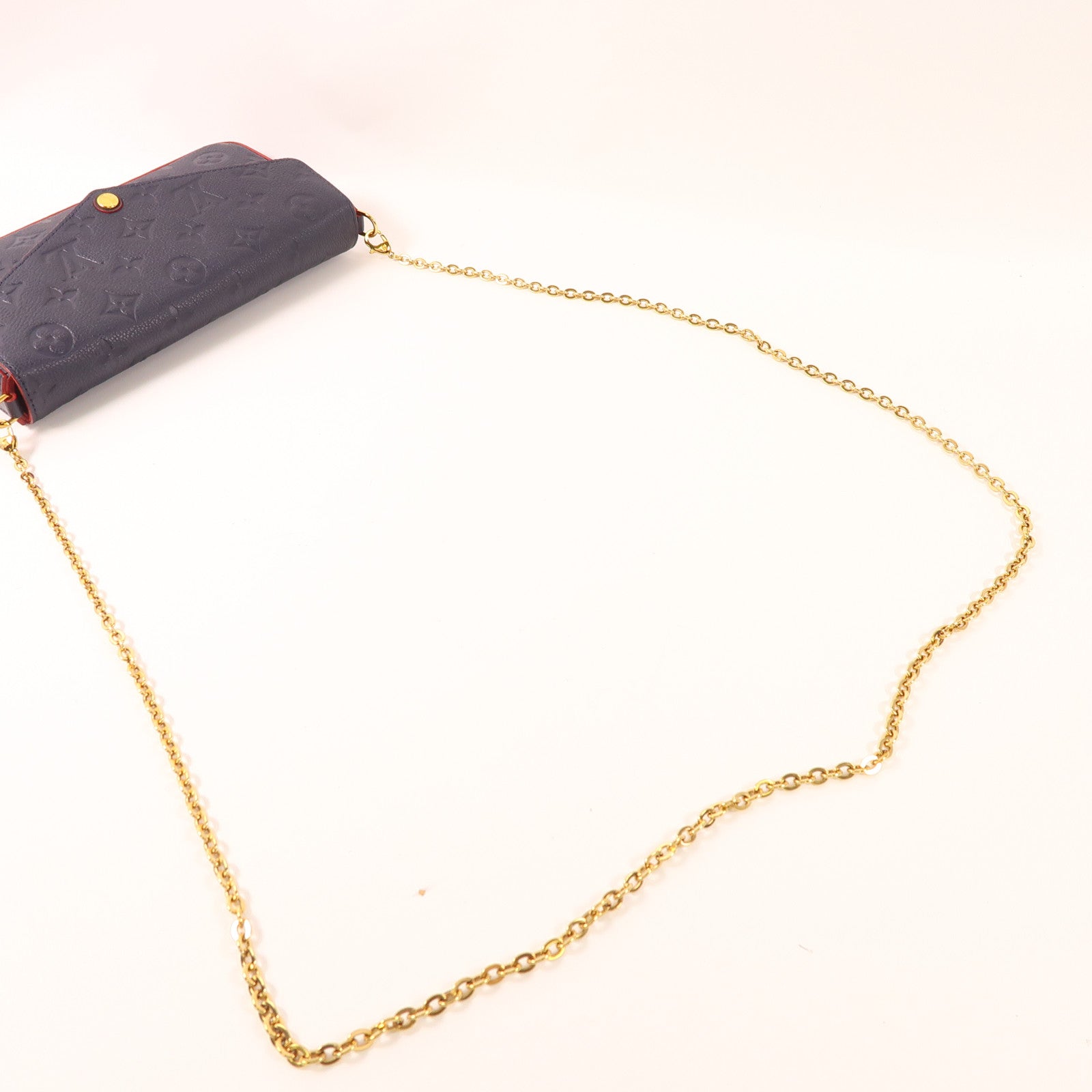 LOUIS VUITTON 【激減優惠】Monogram Empreinte Pochette Felicie金扣肩背袋