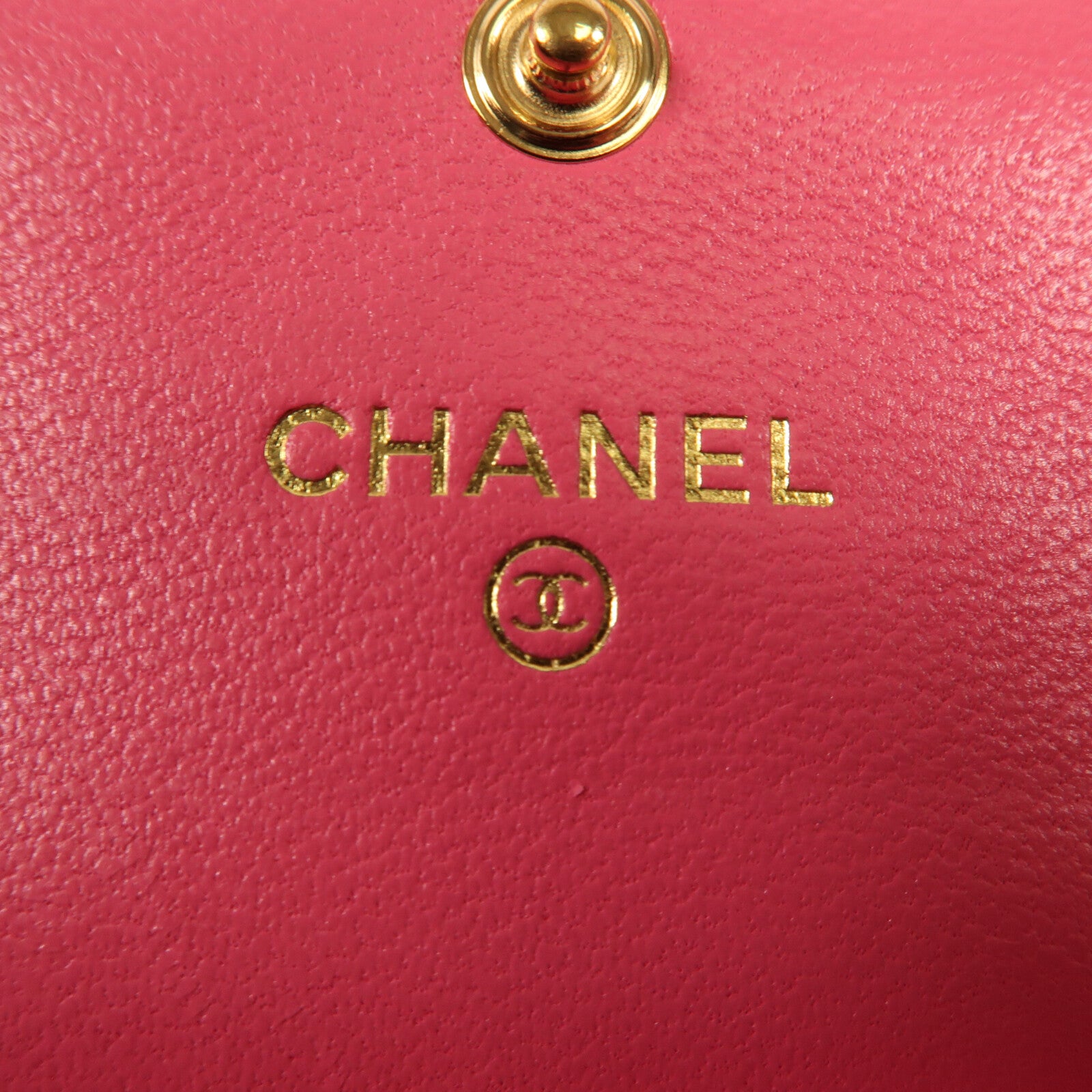 CHANEL 【激減優惠】牛皮皮革C19 Medium Flap Wallet金扣長錢包