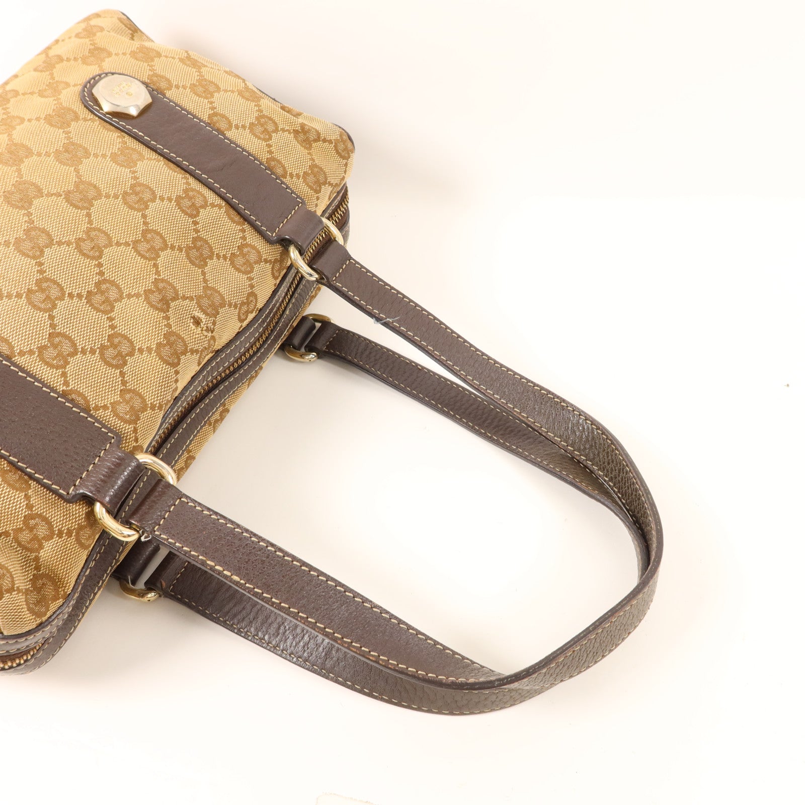 GUCCI 【激減優惠】帆布Charmy Boston Bag金扣肩背袋