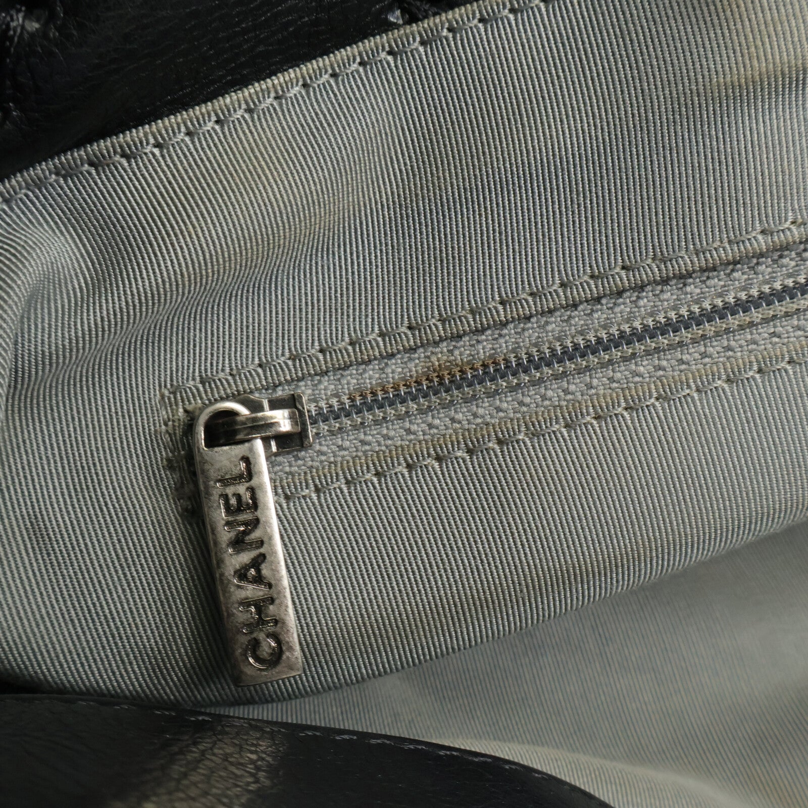 CHANEL 牛皮皮革Tote Bag鏈帶肩背袋