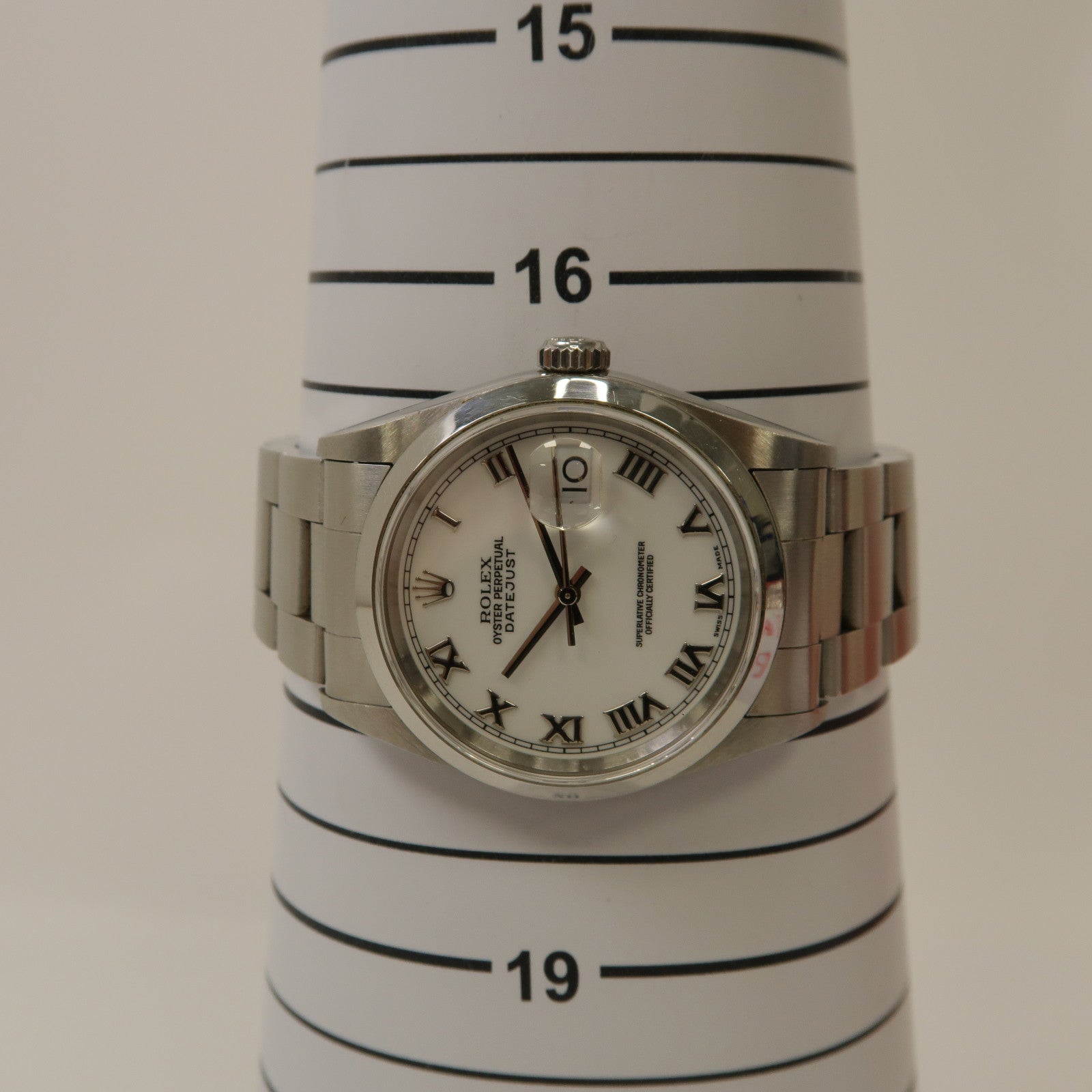 ROLEX Datejust 36mm不鏽鋼自動機芯手錶白色