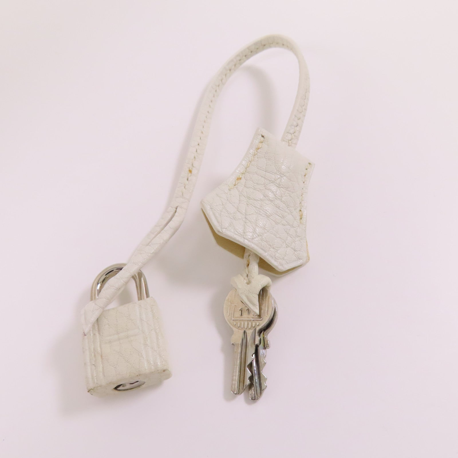 HERMES Clemence皮革Birkin 35銀扣手挽袋White