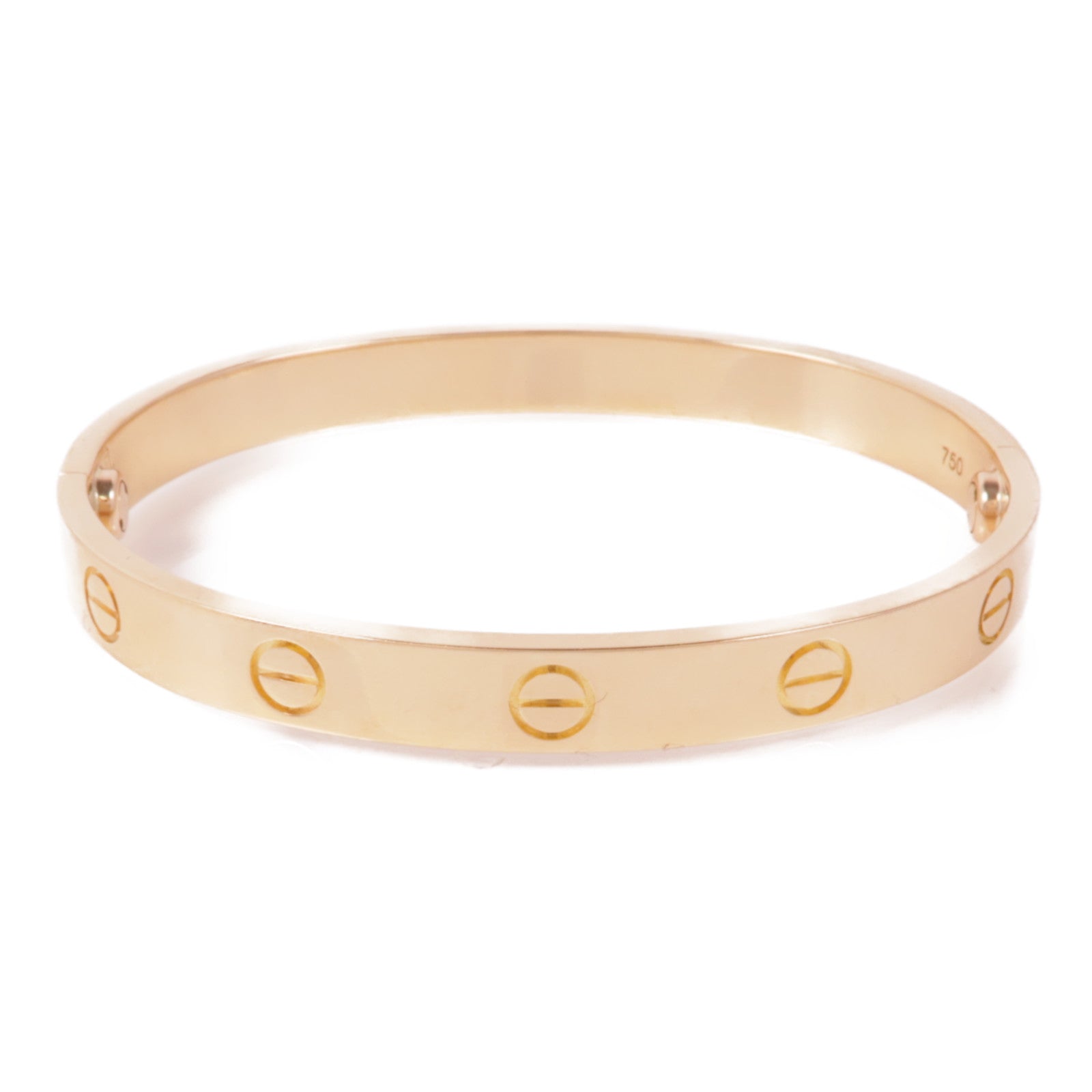 CARTIER 18K玫瑰金Love Bracelet手鐲Cartier#16