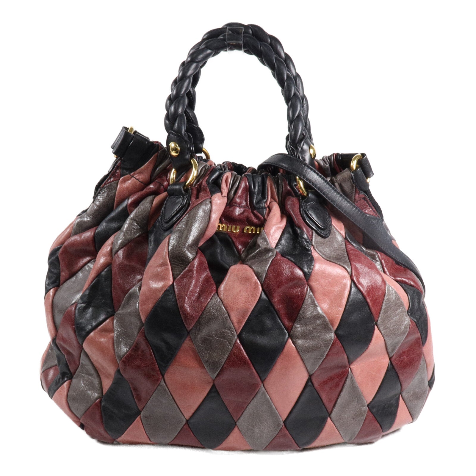 Miu Miu 牛皮皮革2 Way Shoulder手挽肩背兩用袋