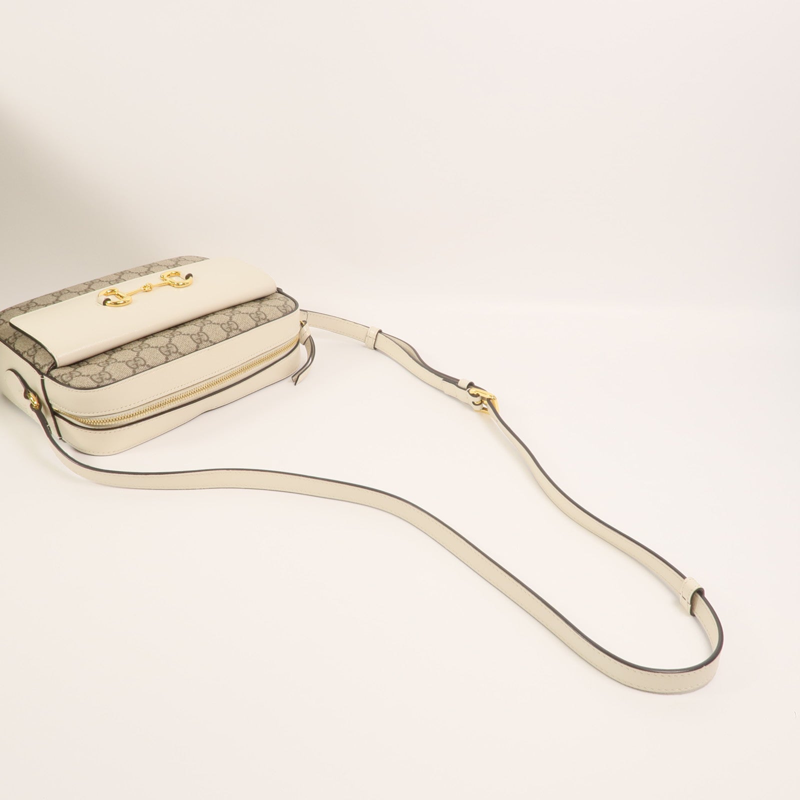 GUCCI 塗層帆布Horsebit 1955 Small肩背袋