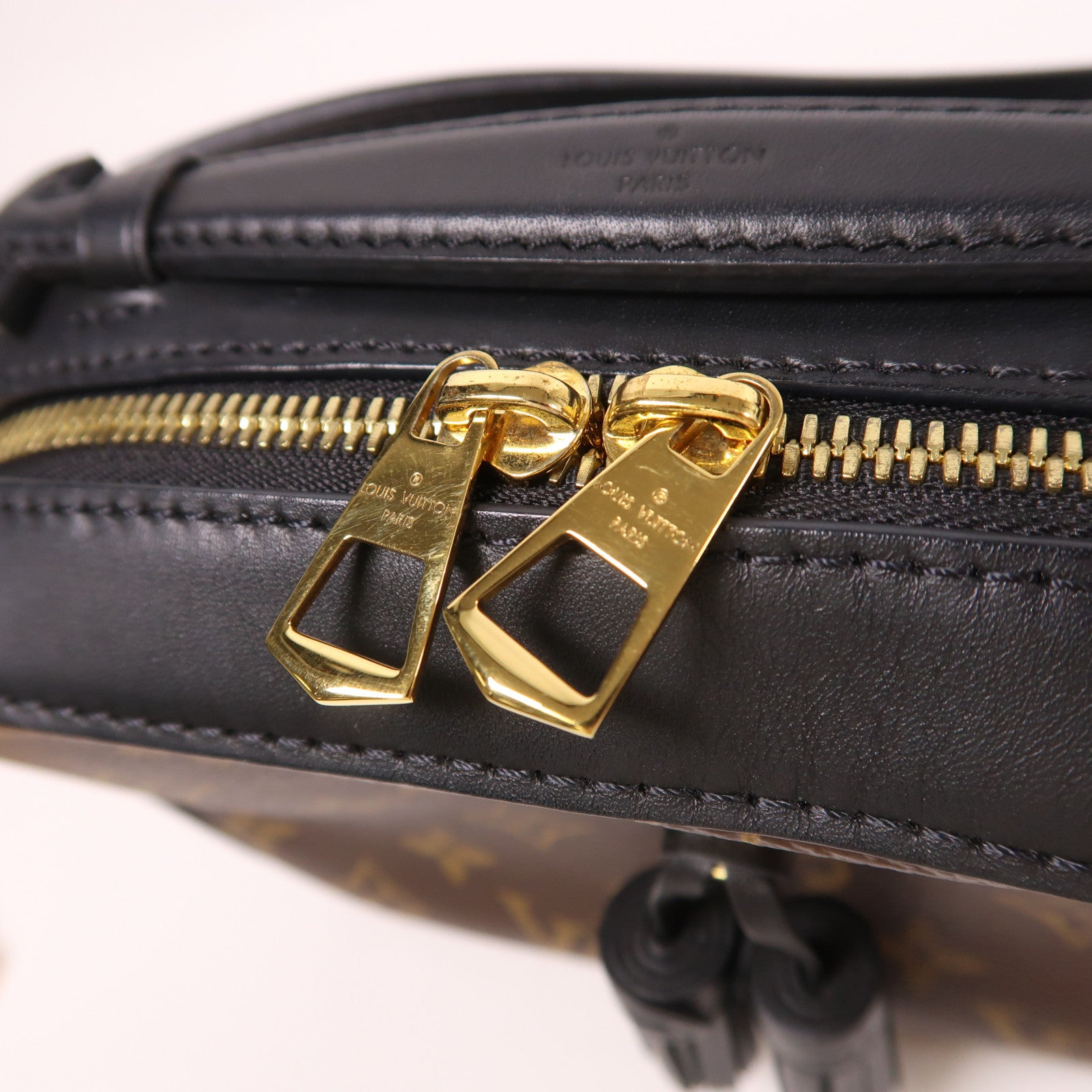 LOUIS VUITTON【激減優惠】 Monogram Saintonge金扣手挽袋棕色