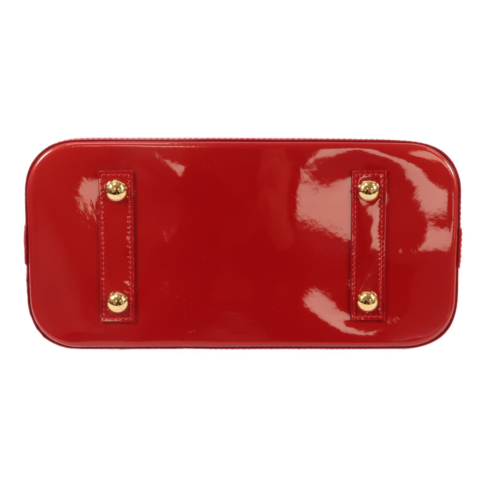 LOUIS VUITTON Monogram Vernis Alma MM金扣手挽袋