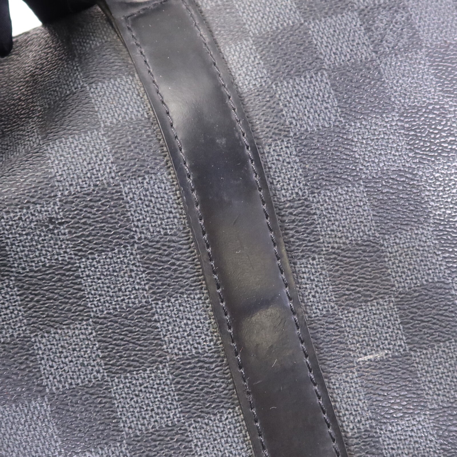 LOUIS VUITTON Damier Graphite Keepall 45 Bandouliere銀扣手挽肩背兩用袋